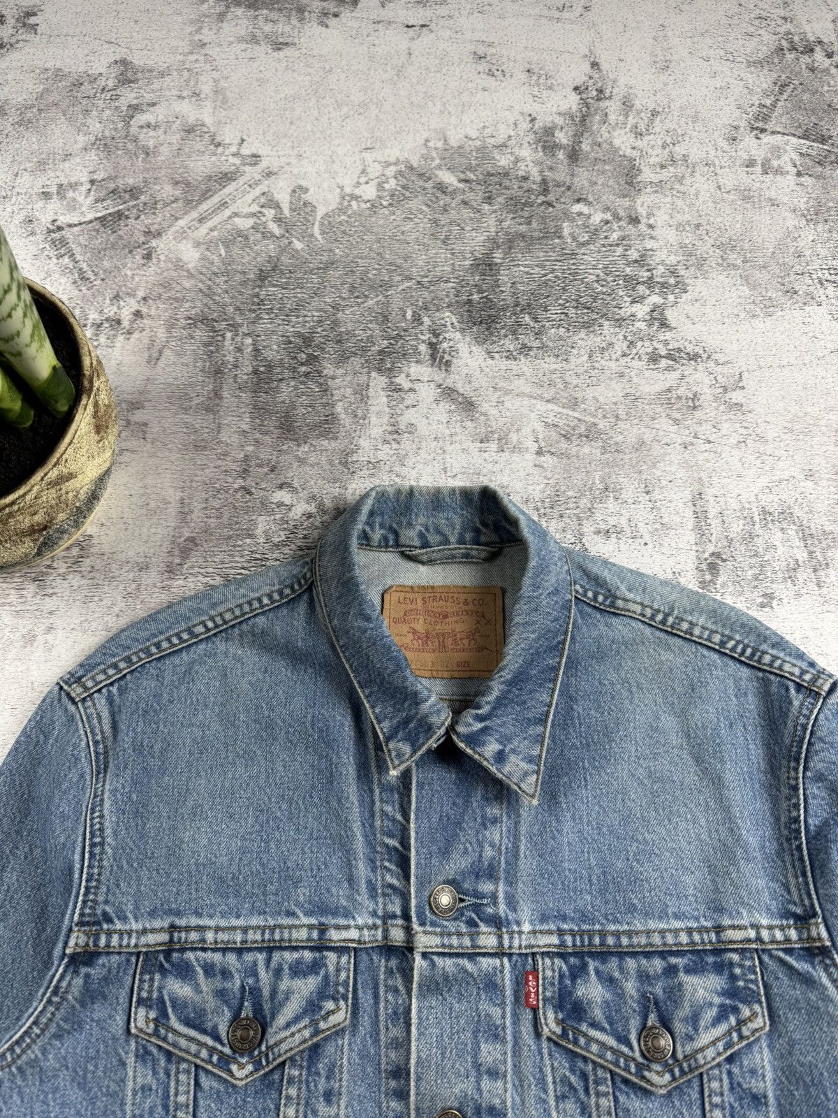 Levi's Levis Trucker Western Blue Men’s Large Pocket Vintage 90s Denim Jeans Jacket Size US L / EU 52-54 / 3 - 9 Thumbnail