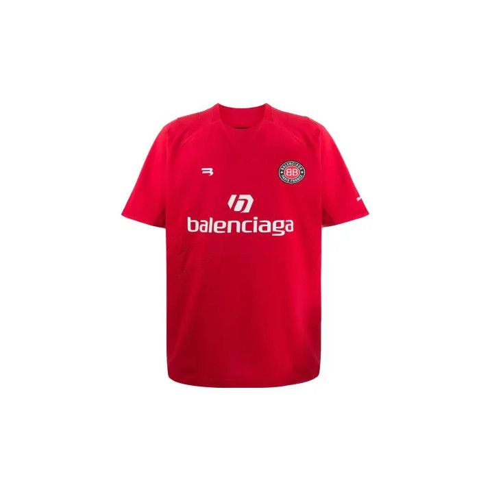 Balenciaga Balenciaga SS22 Red Logo Print T-Shirt Size US M / EU 48-50 / 2 - 1 Thumbnail