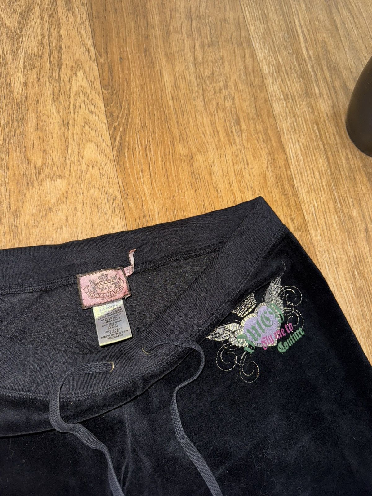 Juicy Couture VINTAGE JUICY COUTURE VELOUR BLACK TRACKSUIT Size S / US 4 / IT 40 - 8 Thumbnail