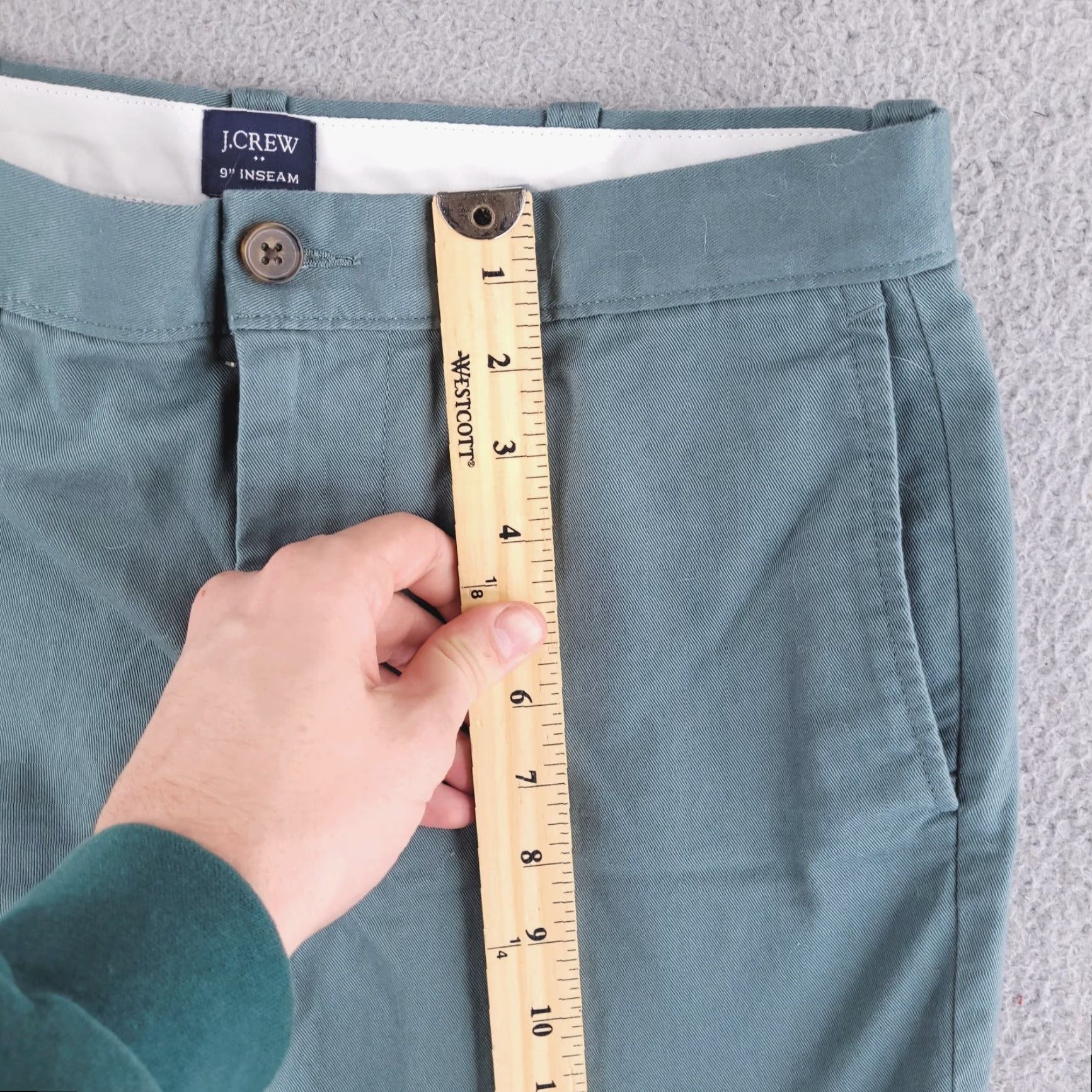 J.Crew J.CREW Shorts Mens 30 Green Casual Cotton Chino 9" Inseam Size US 30 / EU 46 - 3 Thumbnail