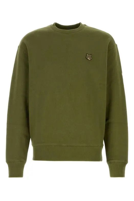 Maison Kitsune o1s22i1n1124 Bold Fox Head Crewneck Sweatshirt in Green Size US L / EU 52-54 / 3 - 1 Thumbnail