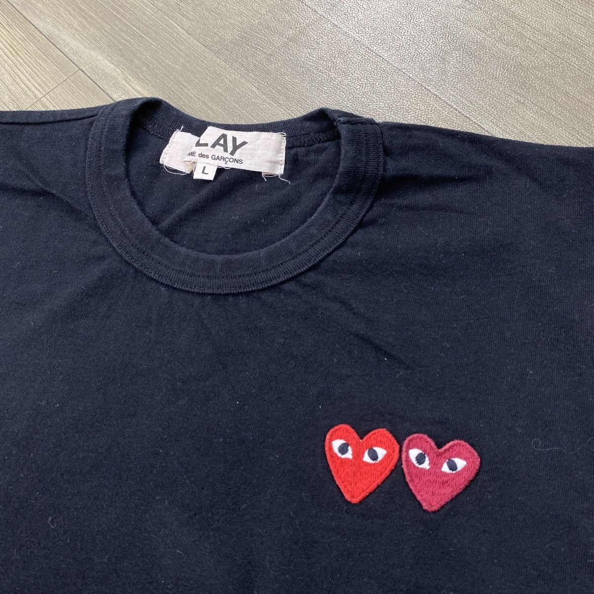 Comme des Garcons PLAY AD2018 Comme des Garçons Play CDG Double Heart Logo Tee Size US S / EU 44-46 / 1 - 4 Thumbnail