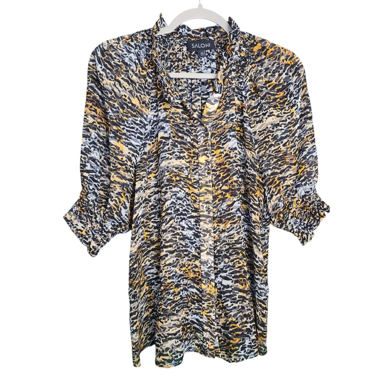 Other Saloni Skye Top | Sheer silk top US size 2 Size XS / US 0-2 / IT 36-38 - 7 Thumbnail