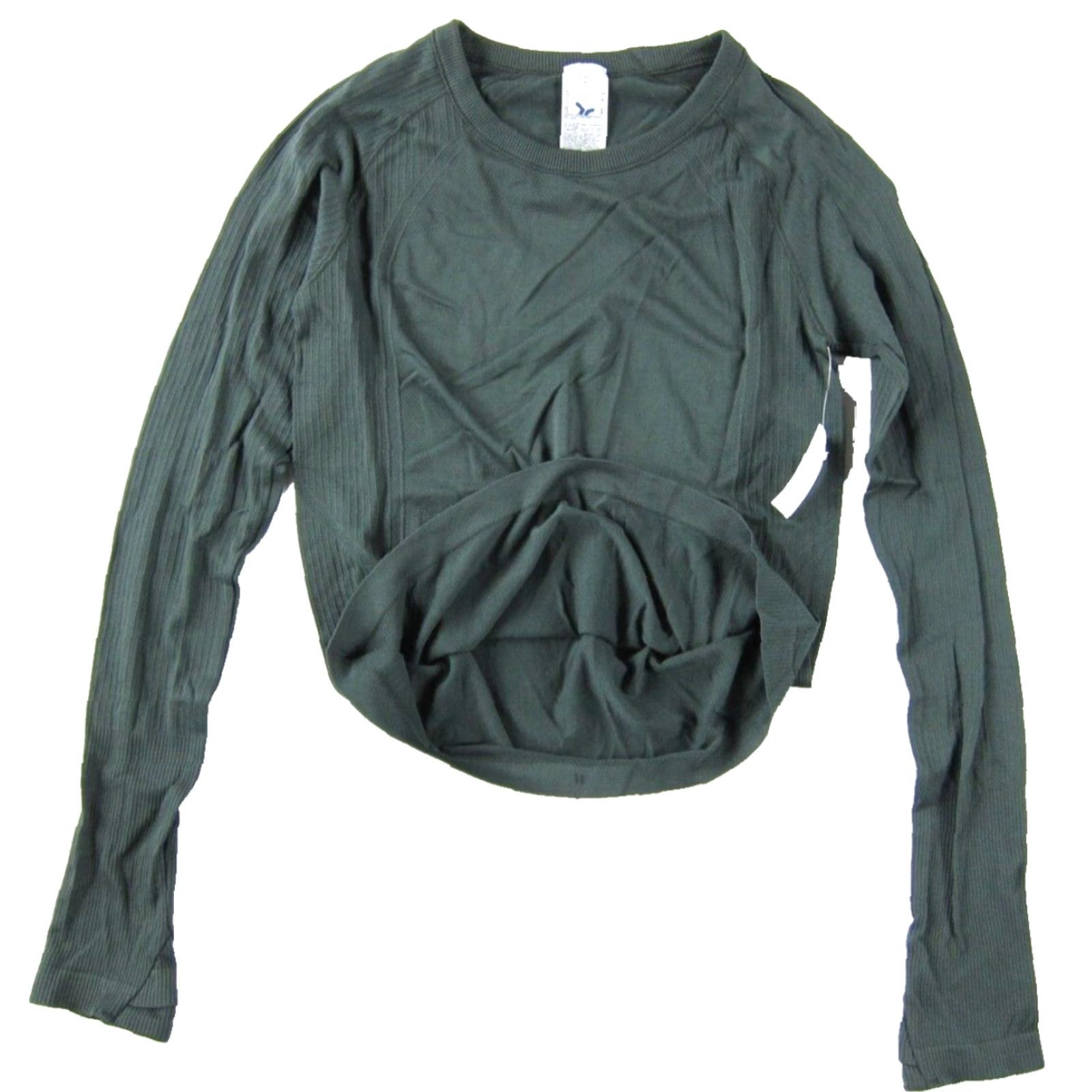 Old Navy VINTAGE Old Navy Shirt Women S Go-Dry Army Green Long Sleeve Pullover 100% Nylon NWT Floral Jersey Fall Spring Summer Winter Casual Business Travel Size S / US 4 / IT 40 - 5 Thumbnail