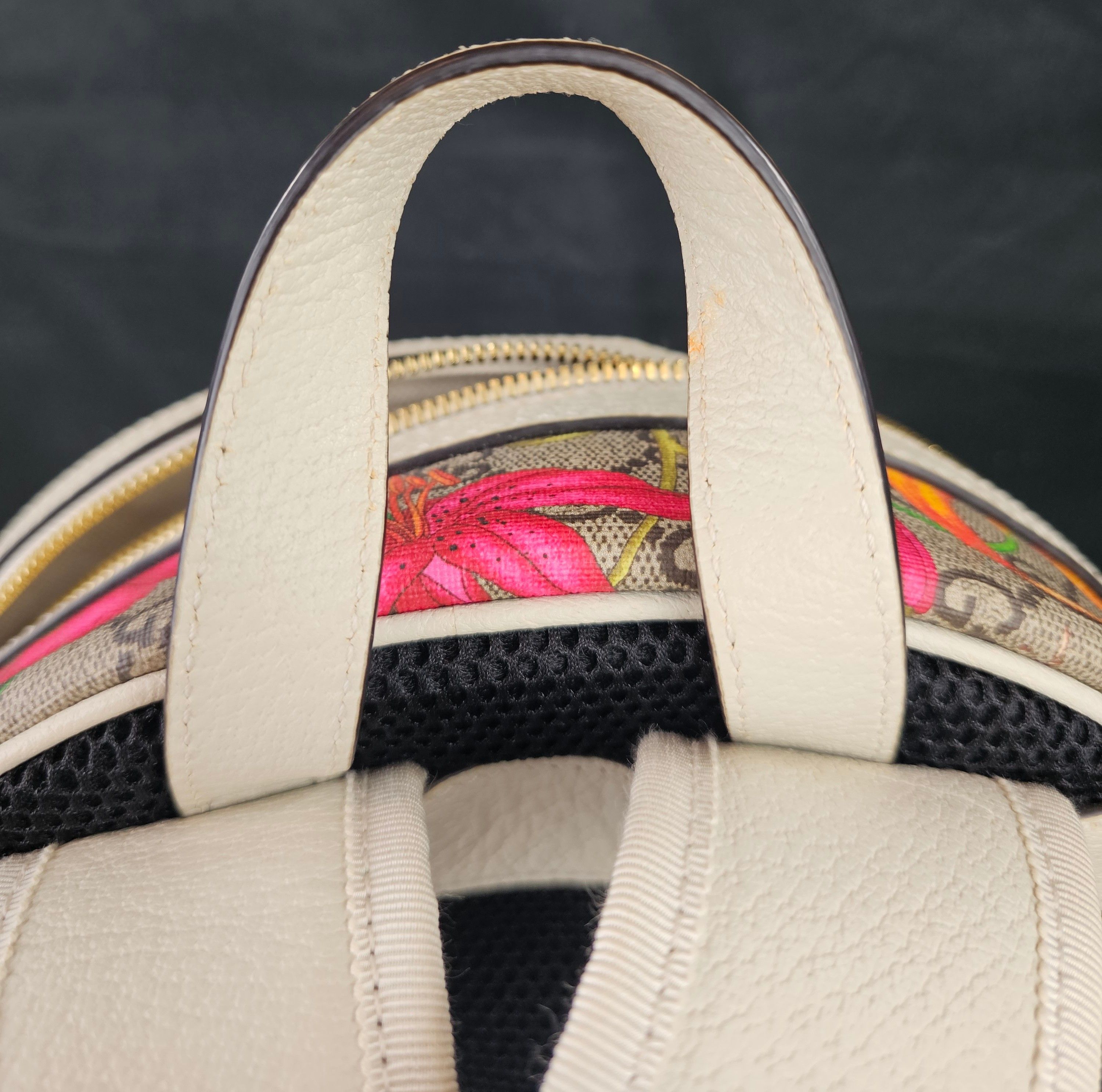 Gucci GUCCI GG Monogram Flora Web Small Ophidia Day Backpack White Size ONE SIZE - 13 Thumbnail