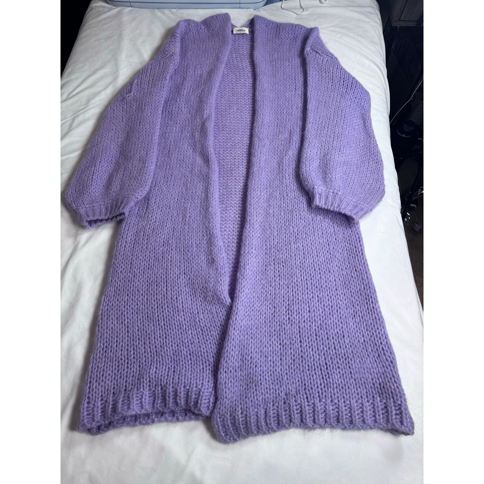 Other Ottod`Ame Knit Wool Blend Long Cardigan Lavander RARE Size L / US 10 / IT 46 - 5 Thumbnail