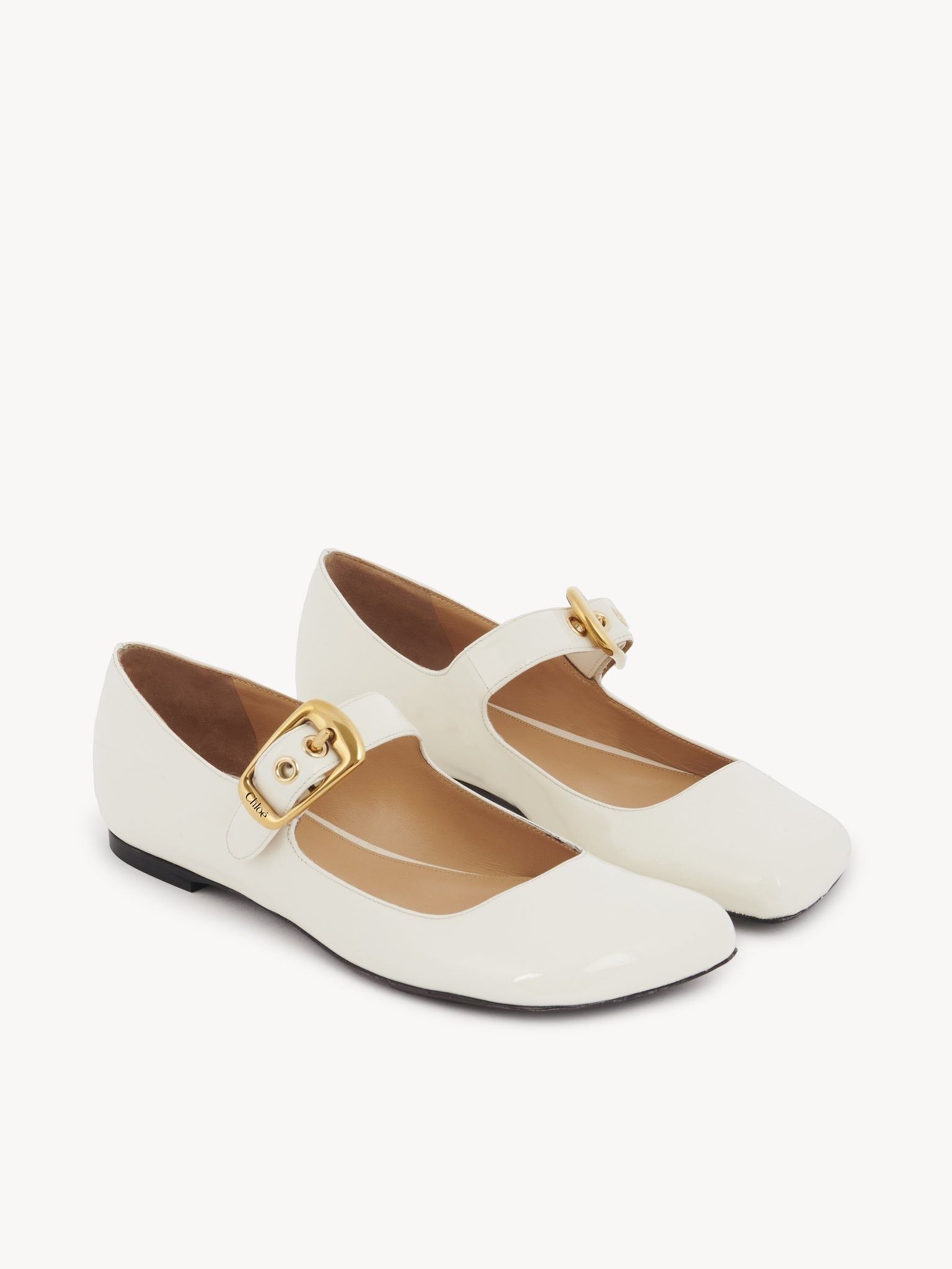 Chloe o1loc1c11025 Polly Ballerina in White Size US 11 / IT 41 - 2 Thumbnail