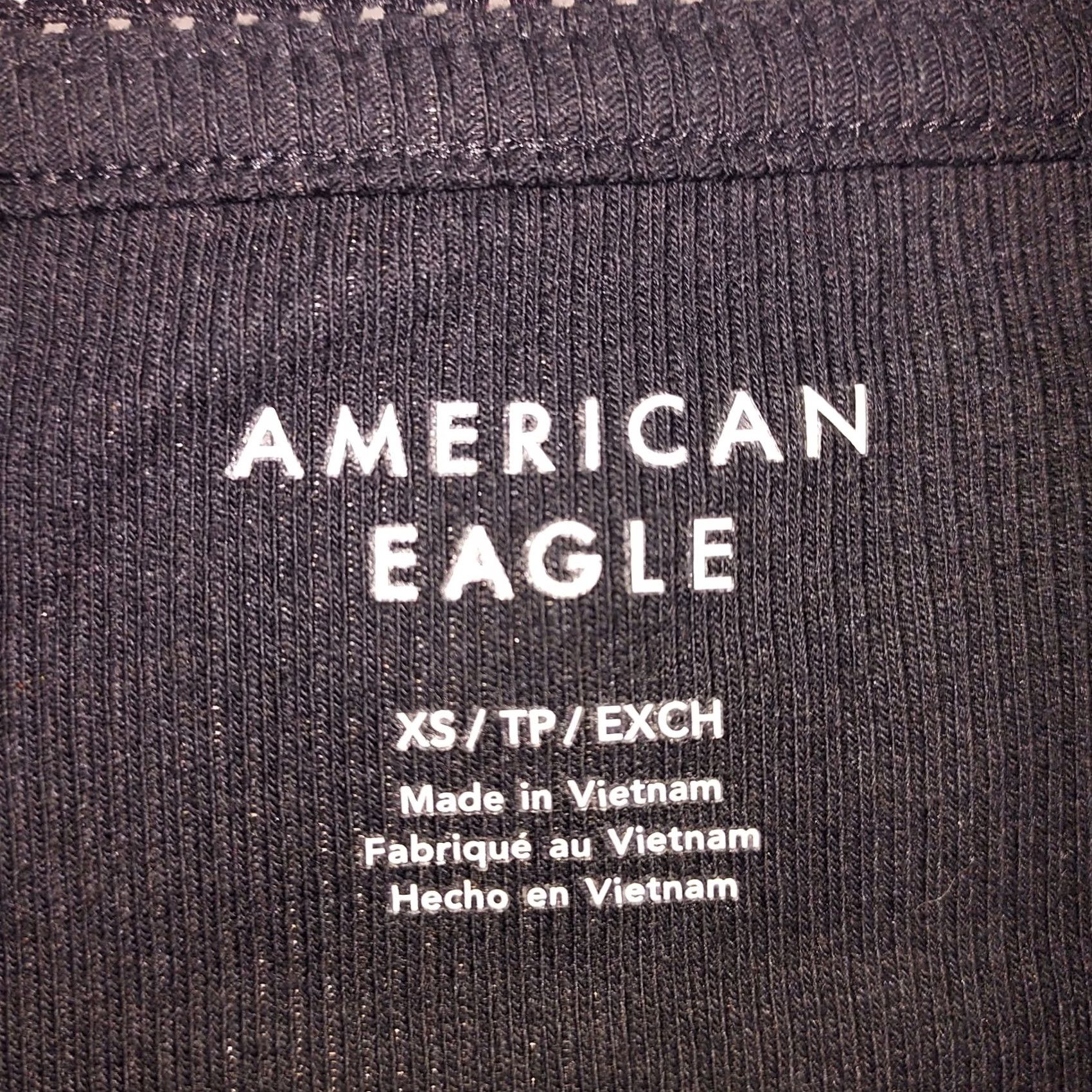 American Eagle Outfitters American Eagle Outfitters Women’s XS Black Ribbed Bow Front Long Sleeve Top Size XS / US 0-2 / IT 36-38 - 3 Thumbnail