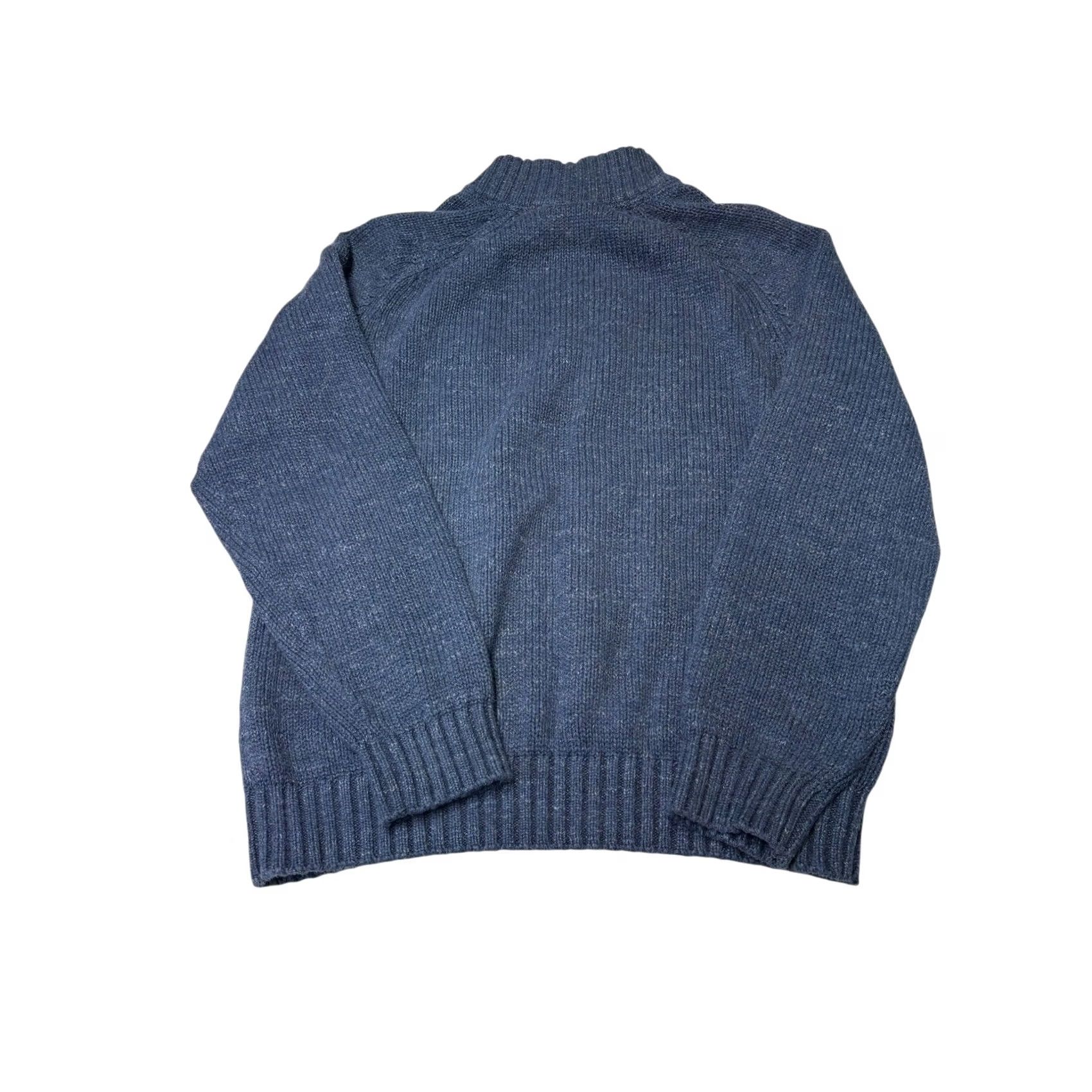 Vintage L.L. Bean Mens Large Blue Cotton Mock Neck Button Pullover Sweater Casual Henley Classic Vintage? Size US L / EU 52-54 / 3 - 3 Thumbnail