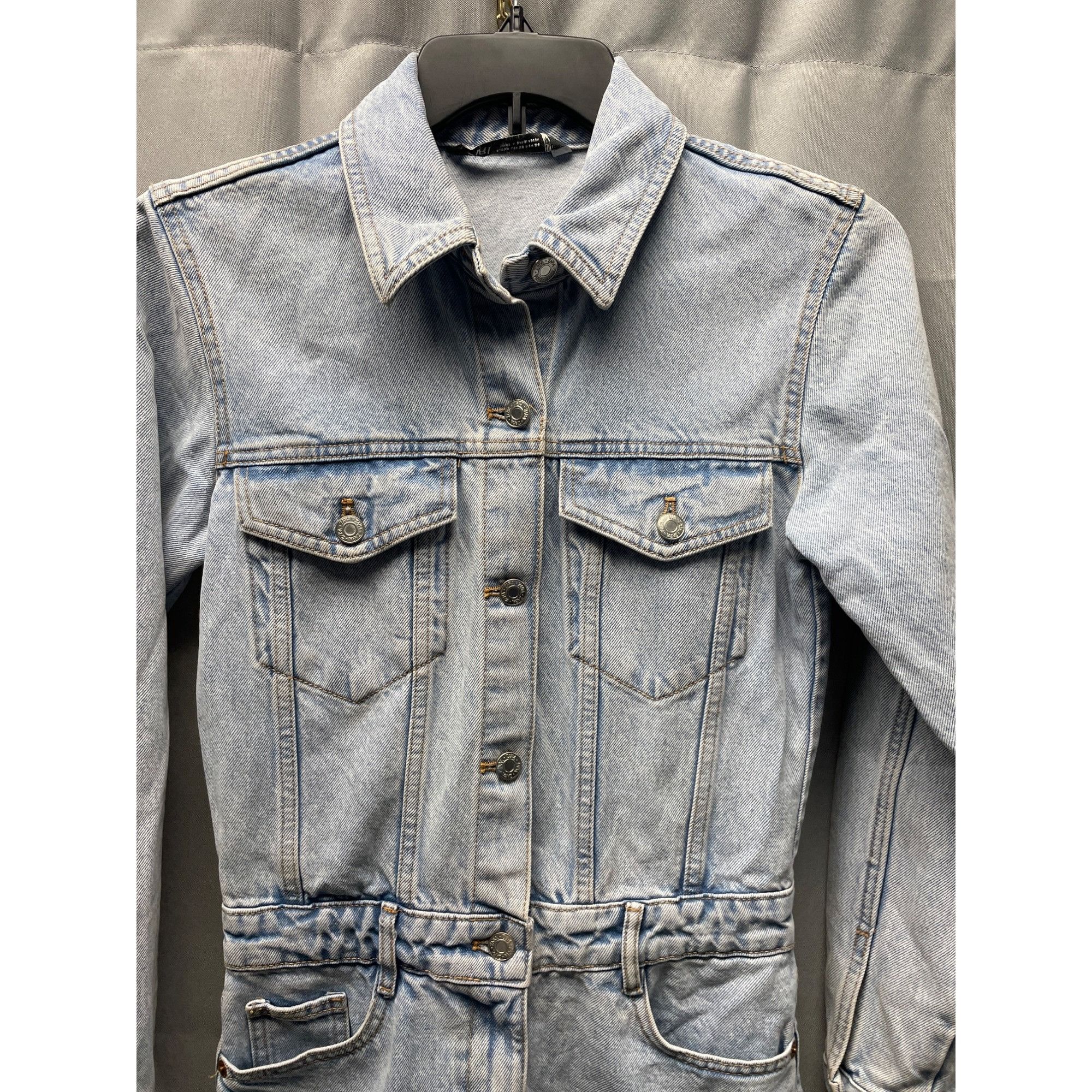 Zara Zara Women's Light Blue Jean Overall Long Sleeve Shorts Size Size XS / US 0-2 / IT 36-38 - 2 Thumbnail