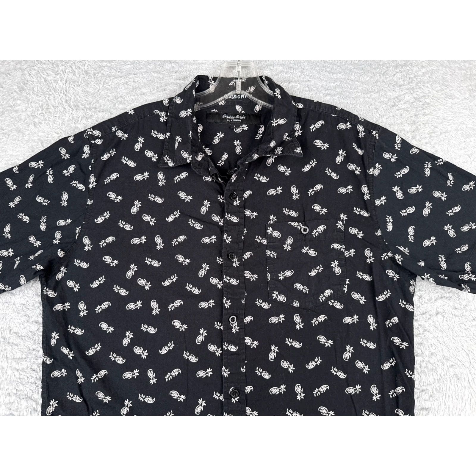 Vintage Eighty Eight Platinum Shirt Men Large Black Pineapple AOP 100% Cotton Floral Hawaiian Size US L / EU 52-54 / 3 - 4 Thumbnail