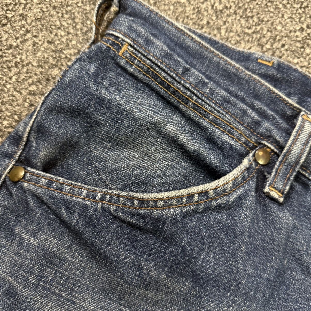 Wrangler Vintage Wideleg Wrangler Blue Bell Selvedge Aging Wash Denim Size US 32 / EU 48 - 13 Thumbnail