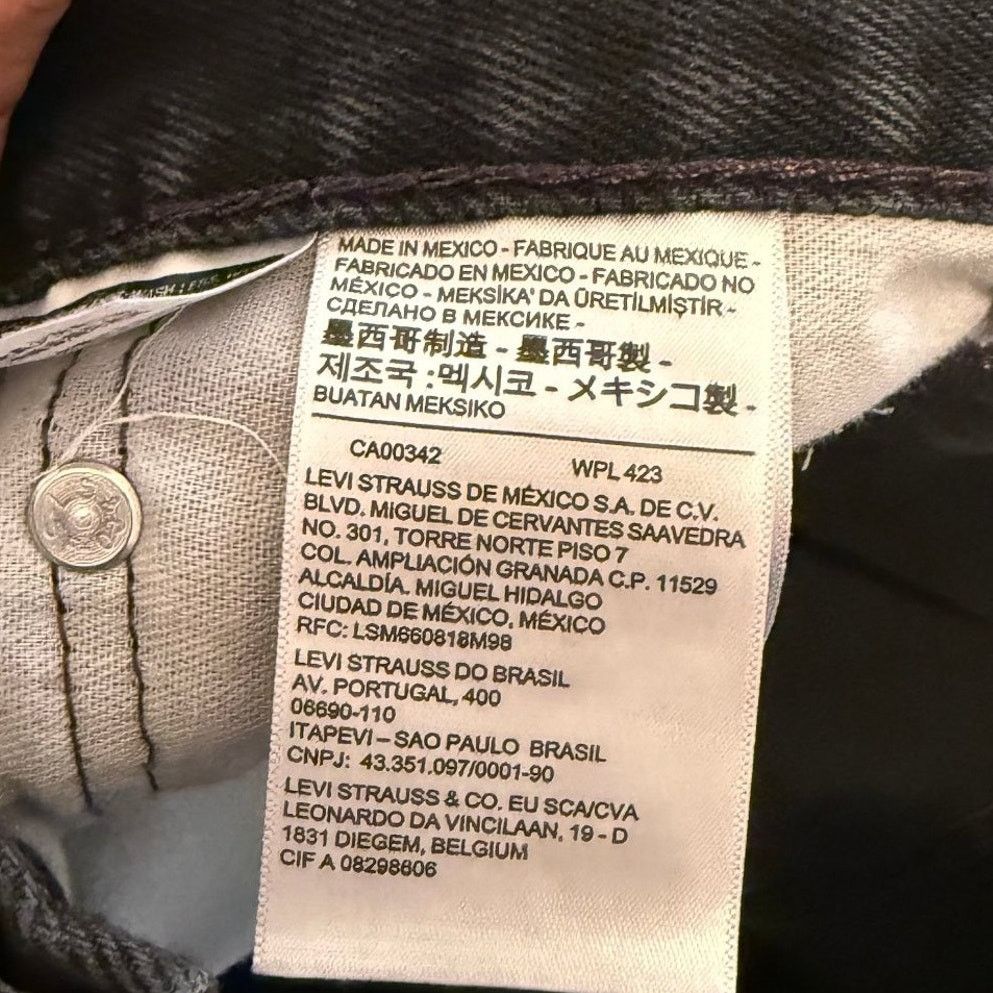 Levi's Levi's 505 Men's Jeans Black Denim Straight Leg Size 36x34 Size US 36 / EU 52 - 7 Thumbnail
