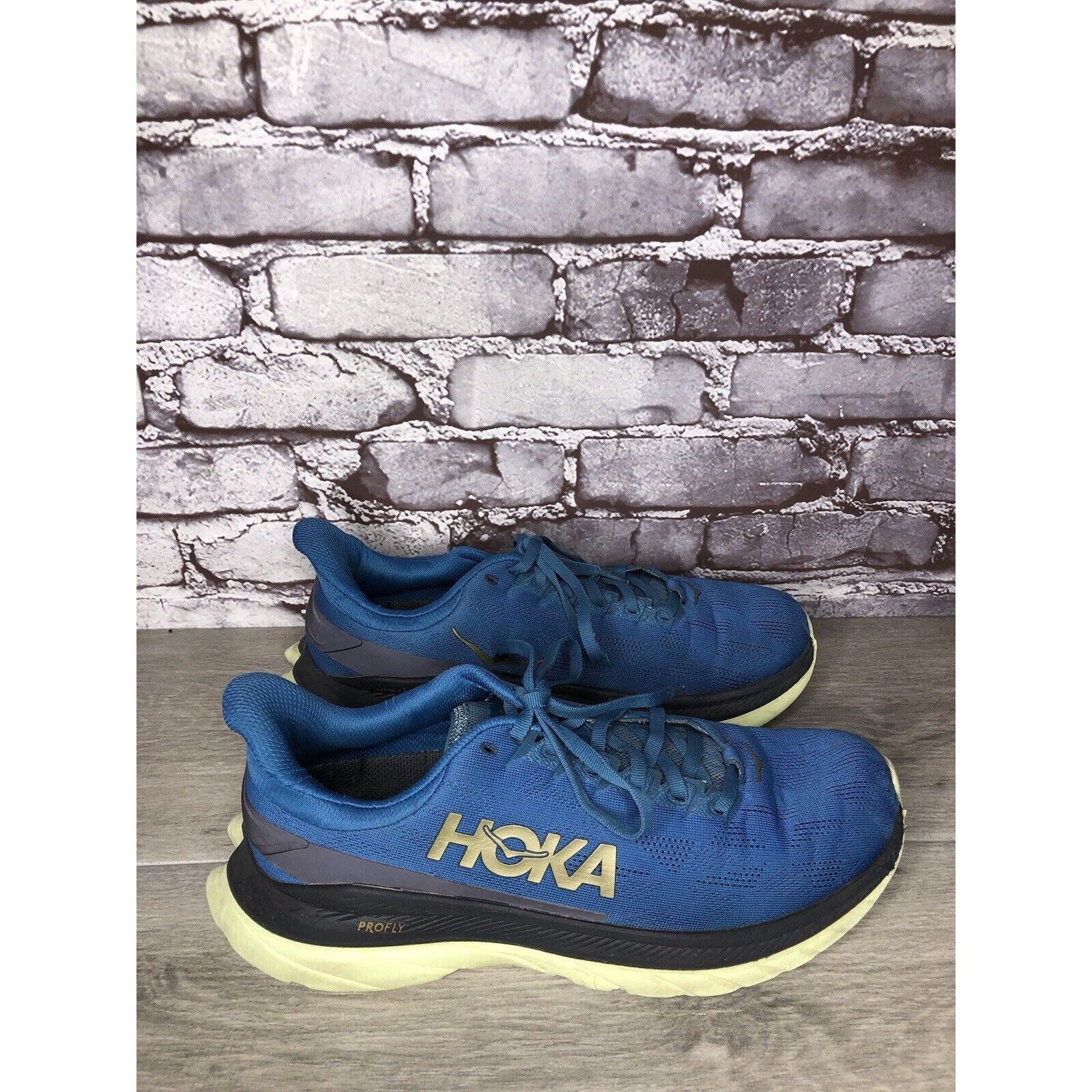 Hoka Hoka One One Mach 4 Blue Coral Synthetic Lace Up Running Sho Size US 9.5 / EU 42-43 - 19 Thumbnail