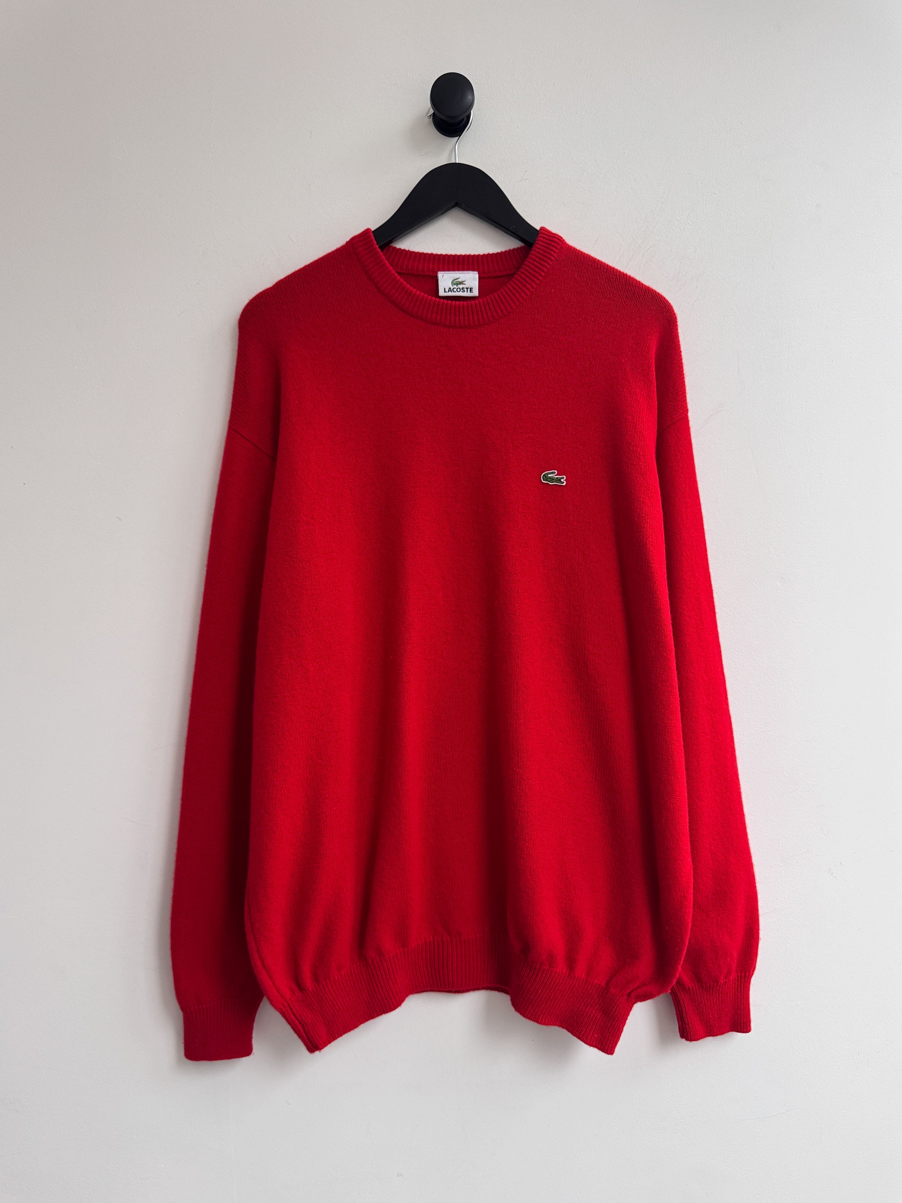 Lacoste Vintage Lacoste Crew Neck Sweater Jumper Size US XL / EU 56 / 4 - 1 Thumbnail