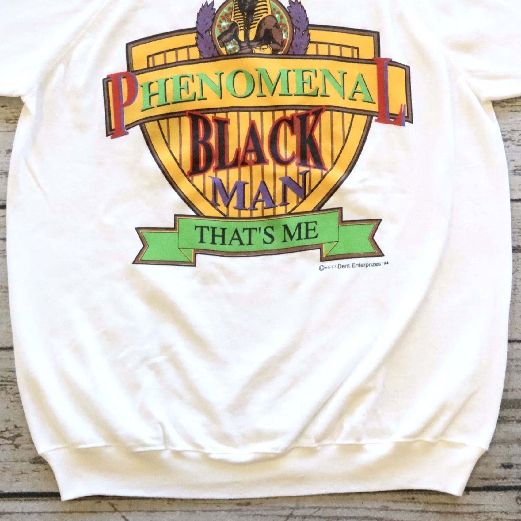 Hanes VINTAGE 90s Phenomenal Black Man Crewneck Sweatshirt Mens XXL White Hanes Sweatshirt Size US XXL / EU 58 / 5 - 3 Thumbnail