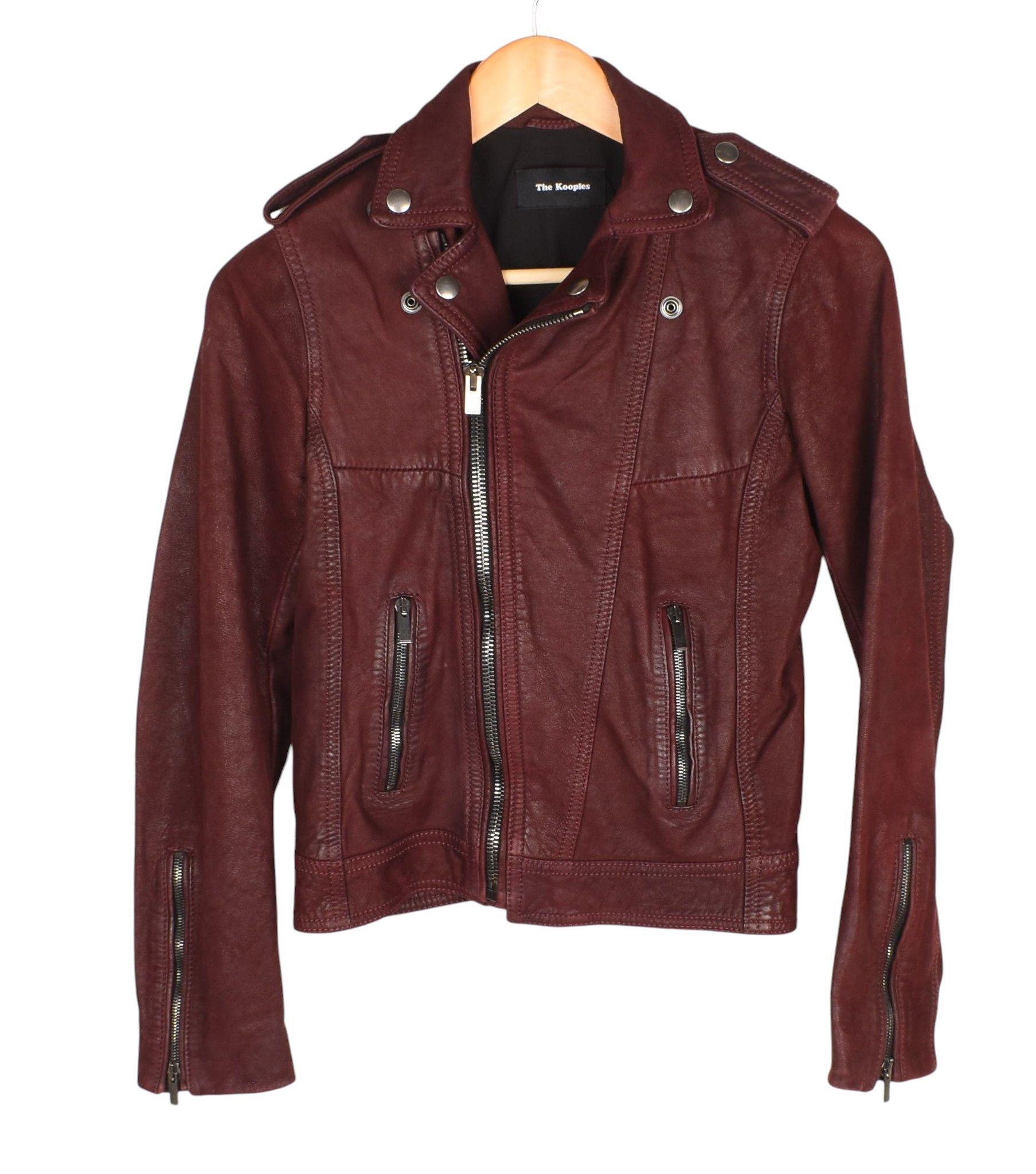 The Kooples The Kooples Women Biker Leather Jacket Size XXS 2XS Size XXS / US 00 / IT 34 - 1 Thumbnail
