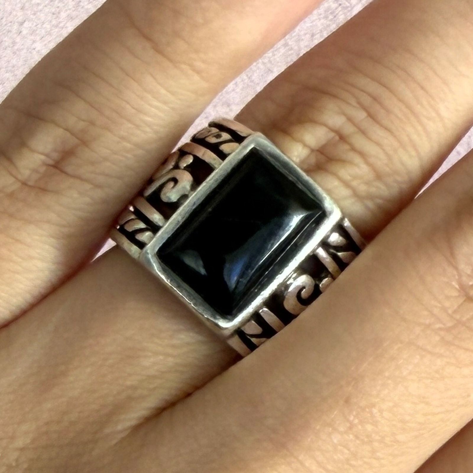 Sterling Silver silpada sterling silver onyx filigree scroll ring size 5.75 Size ONE SIZE - 1 Thumbnail