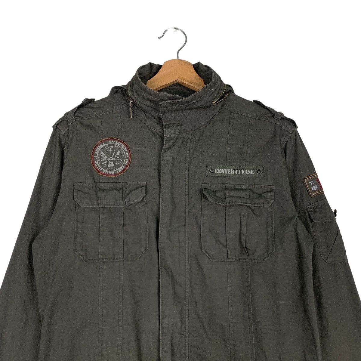 Japanese Brand CENTER CLEASE Combat Tactical Hooded Jacket #0487-C22 Size US M / EU 48-50 / 2 - 2 Thumbnail