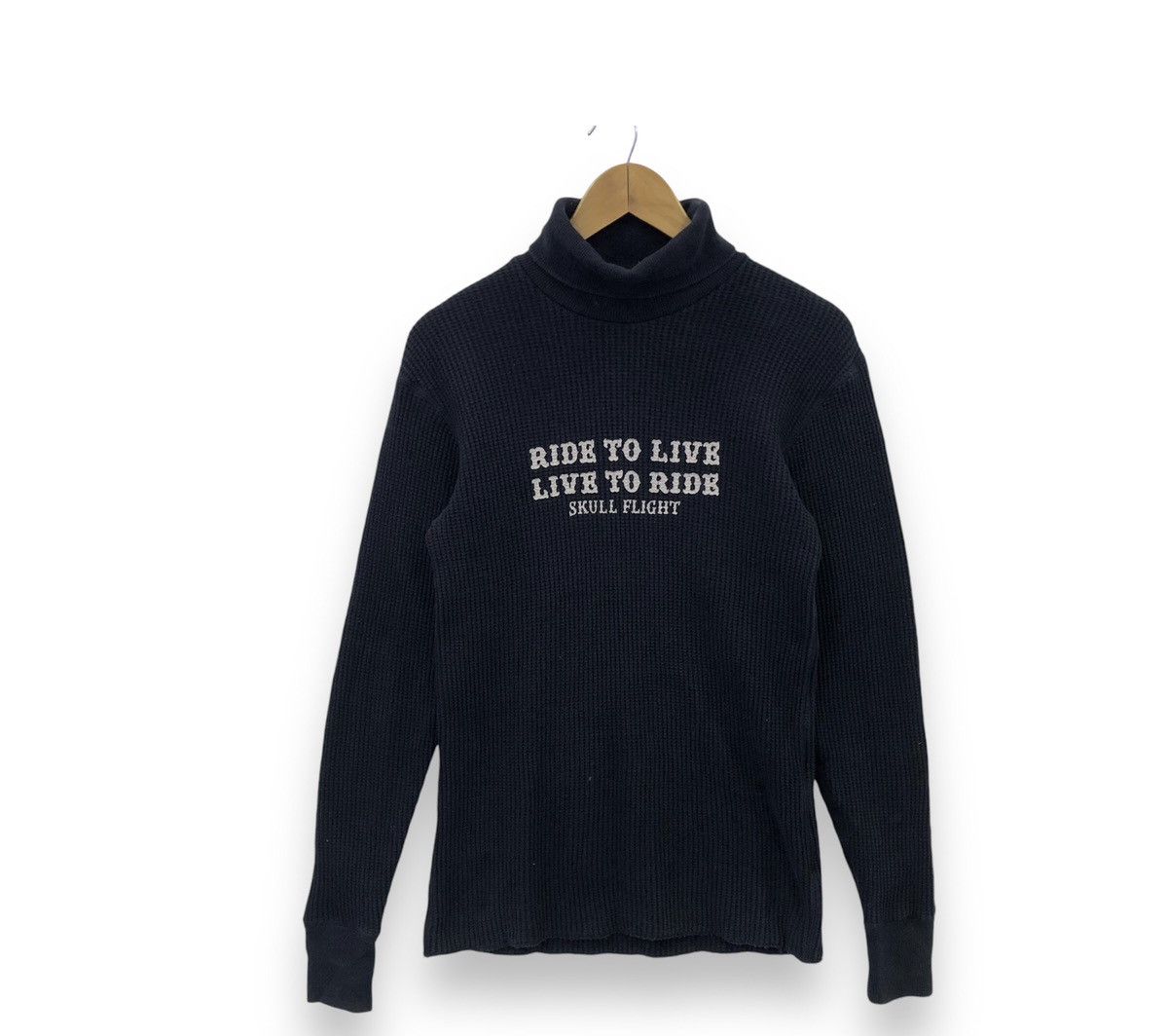 Japanese Brand Skull Flight Free Ride Crew Turtle Neck Knittwear Size US S / EU 44-46 / 1 - 1 Thumbnail