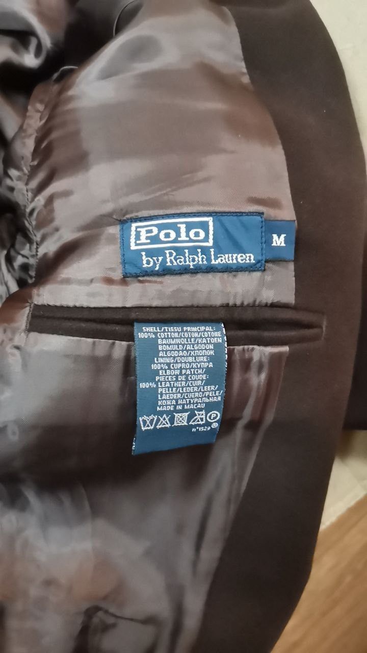 Polo Ralph Lauren Vintage Polo Ralph Lauren Brown Cotton Blazer Leather Elbows Size 40R - 16 Thumbnail