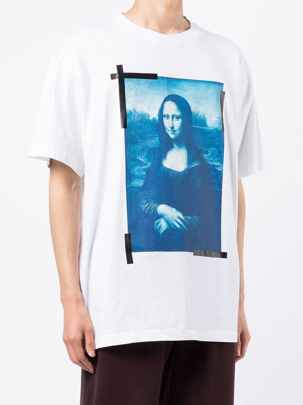 Off-White White Mona Lisa Logo Oversized T-Shirt Size US M / EU 48-50 / 2 - 2 Thumbnail