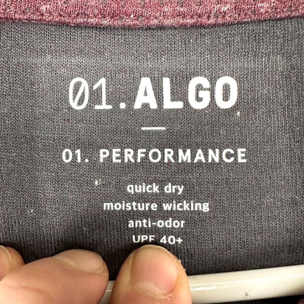 Vintage Algo Performance Henley Sweater Mens Large Tall Maroon Knit Pullover Cotton Polyester Tight-Knit Men Outdoor Walking 90s? Size US L / EU 52-54 / 3 - 4 Thumbnail