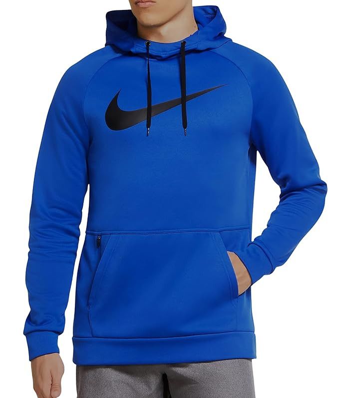 Nike Men's Therma Pullover Swoosh Training Hoodie Blue