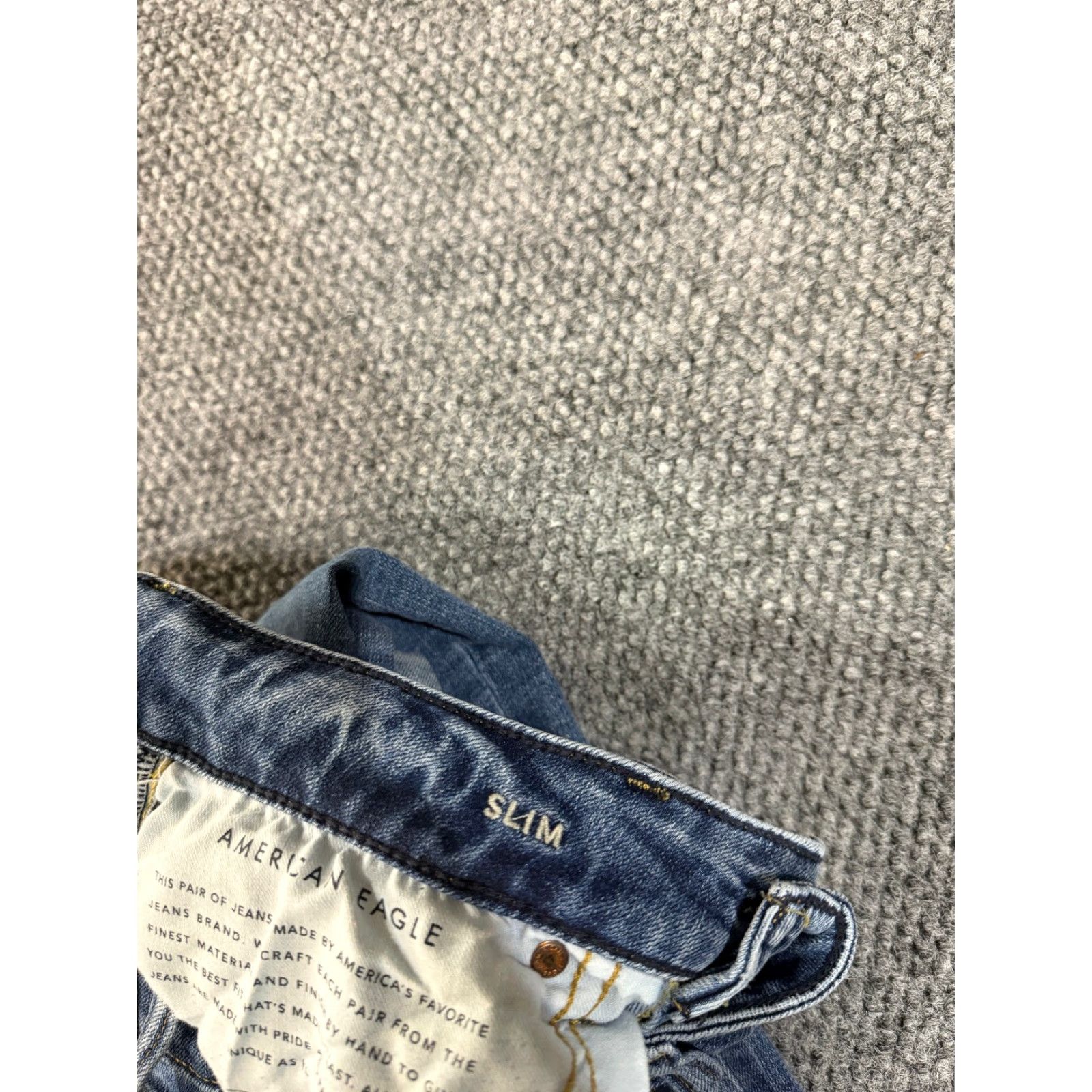 American Eagle Outfitters american eagle jeans mens 28x30 blue slim straight distressed stretch denim Size US 28 / EU 44 - 5 Thumbnail