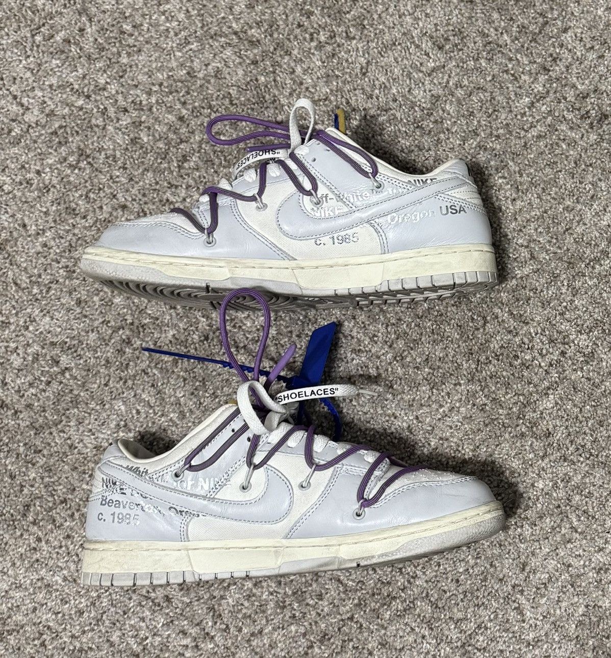 Nike × Off-White Lot 48 Dunk Low Size US 9 / EU 42 - 2 Thumbnail