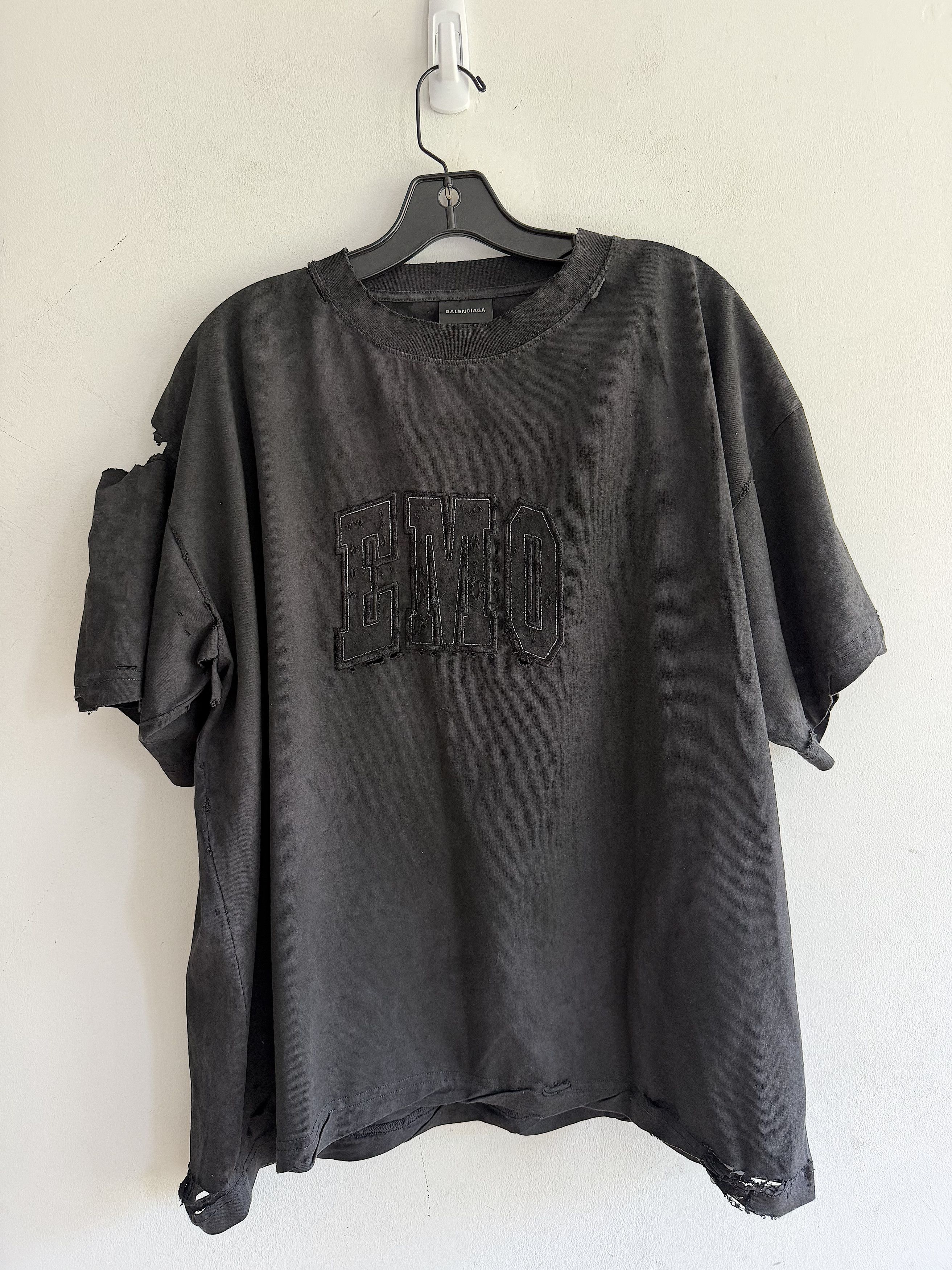 Balenciaga New Balenciaga Super Destroyed Mirror T-Shirt Summer24