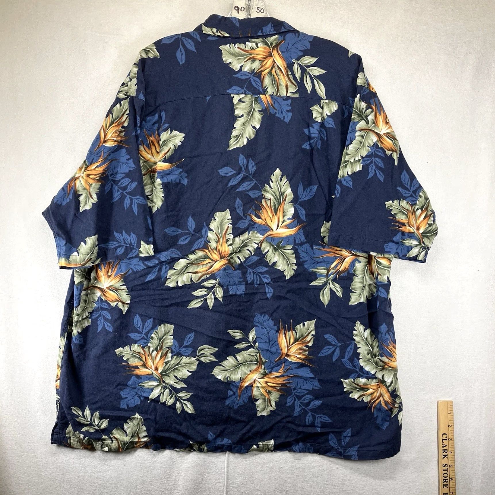 Nautica Nautica Floral Button-Up Shirt Mens XL Blue Short Sleeve Casual Cotton Blend Size US XL / EU 56 / 4 - 2 Thumbnail