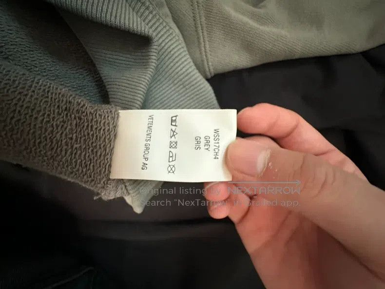 Vetements Vetements Gray cut-off hoodie Size US M / EU 48-50 / 2 - 6 Thumbnail