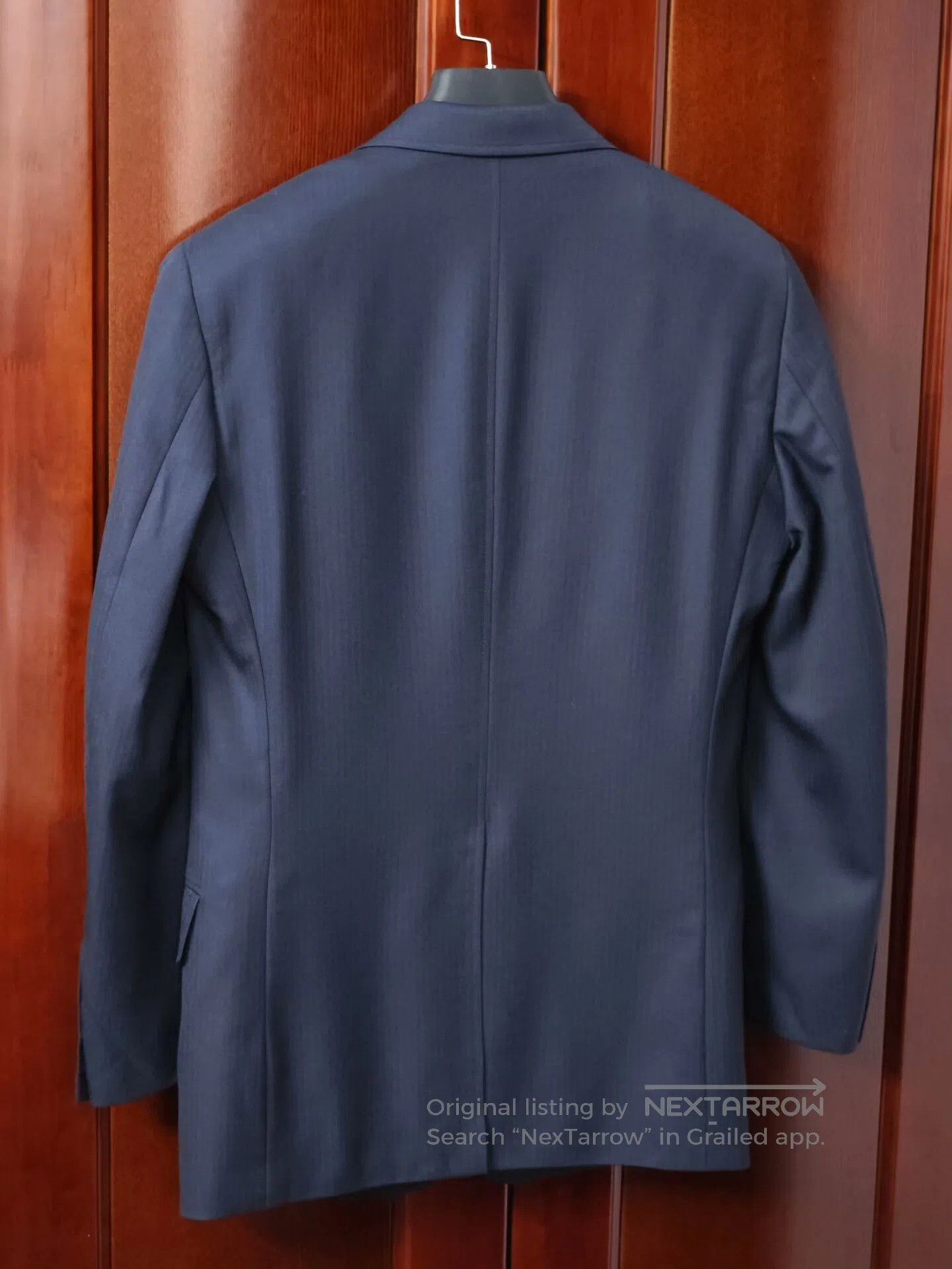 Holland & Sherry Custom Navy Wool Suit Jacket. Size US S / EU 44-46 / 1 - 8 Thumbnail