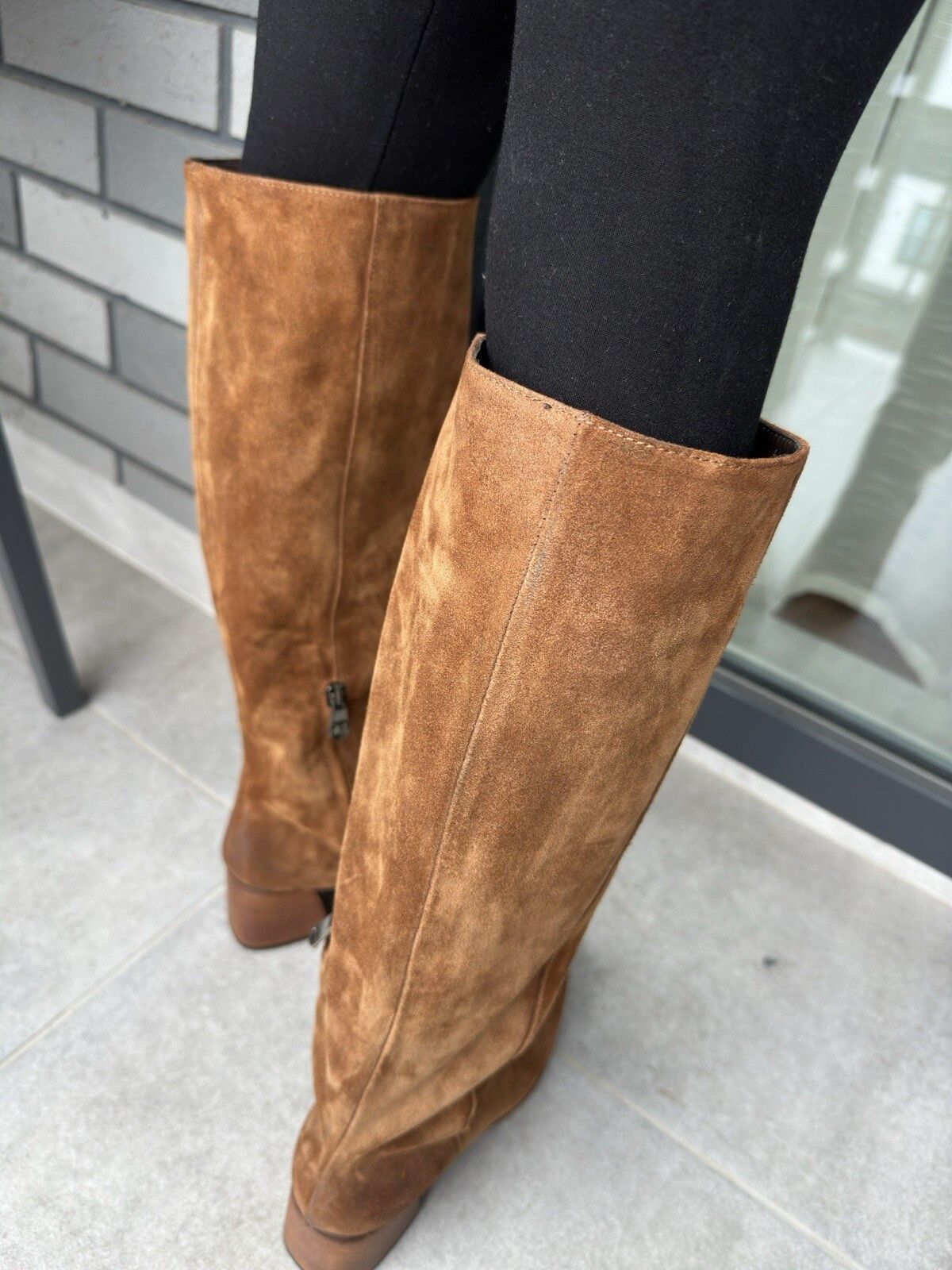 Vintage Crispiniano High Suede Leather Brown Heel Boots Size 38 Size US 5.5 / EU 38 - 12 Thumbnail