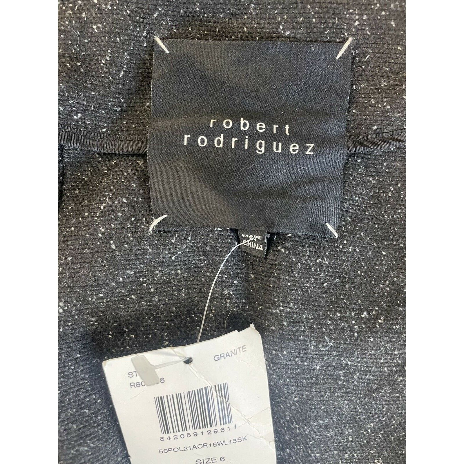 Robert Rodriguez Robert Rodriguez Women’s Size 6 Black Spotted Wool Silk Coat Size M / US 6-8 / IT 42-44 - 9 Thumbnail