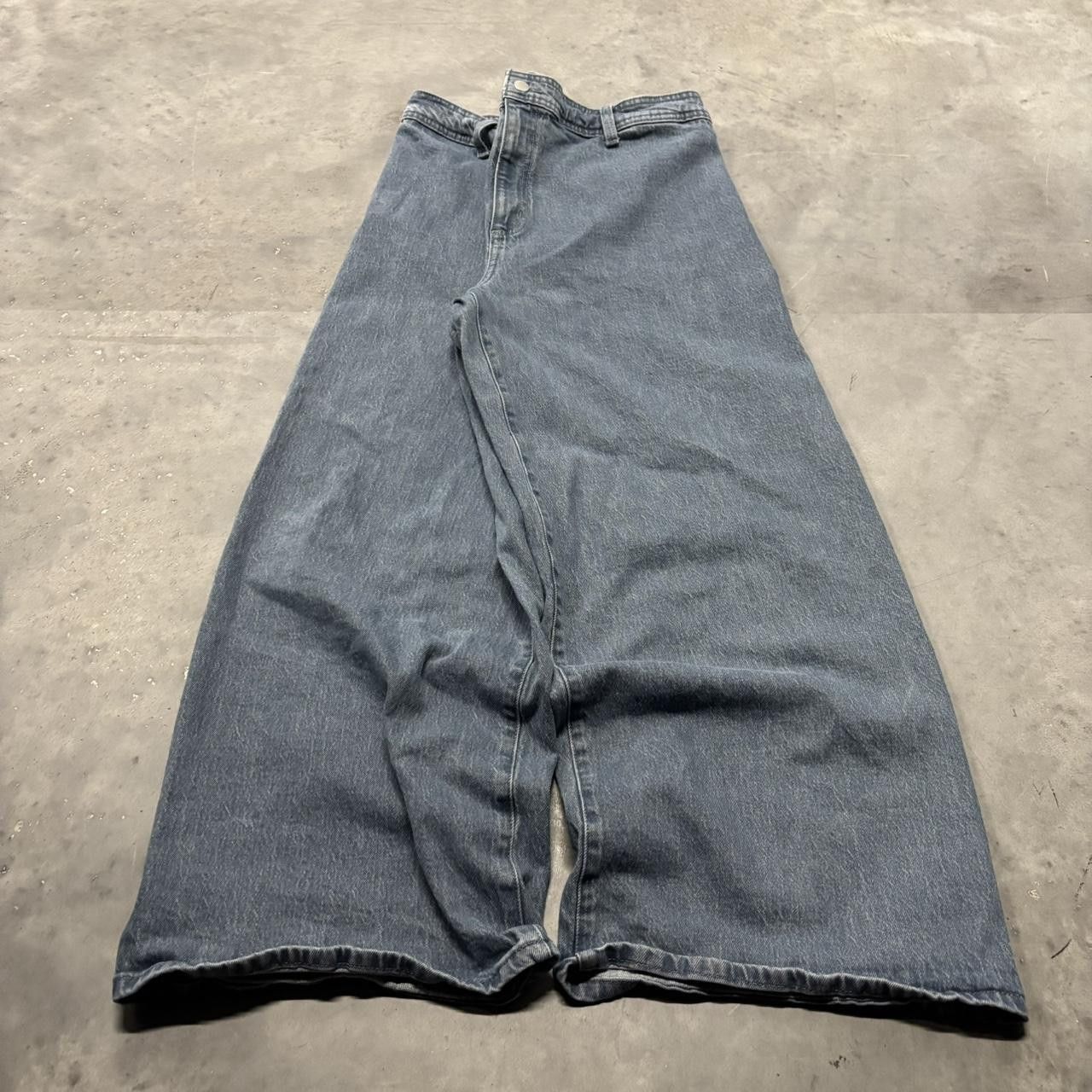 Japanese Brand Crazy Vintage Y2K/2000s Baggy Wide Leg Skater Denim Jeans! Size US 34 / EU 50 - 3 Thumbnail