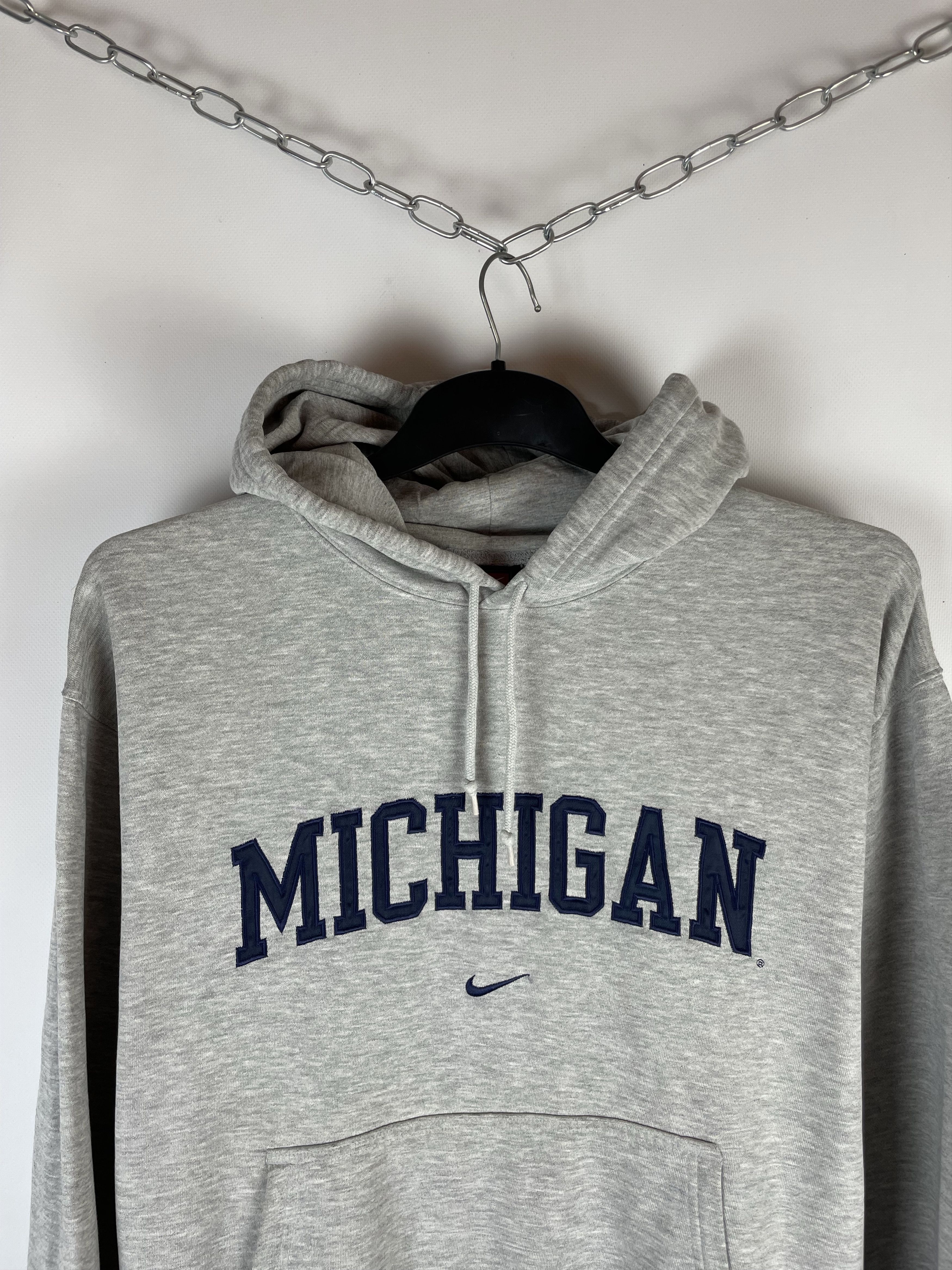 Nike × Vintage Vintage Michigan Nike center swoosh hoodie sweatshirt Size US L / EU 52-54 / 3 - 3 Thumbnail