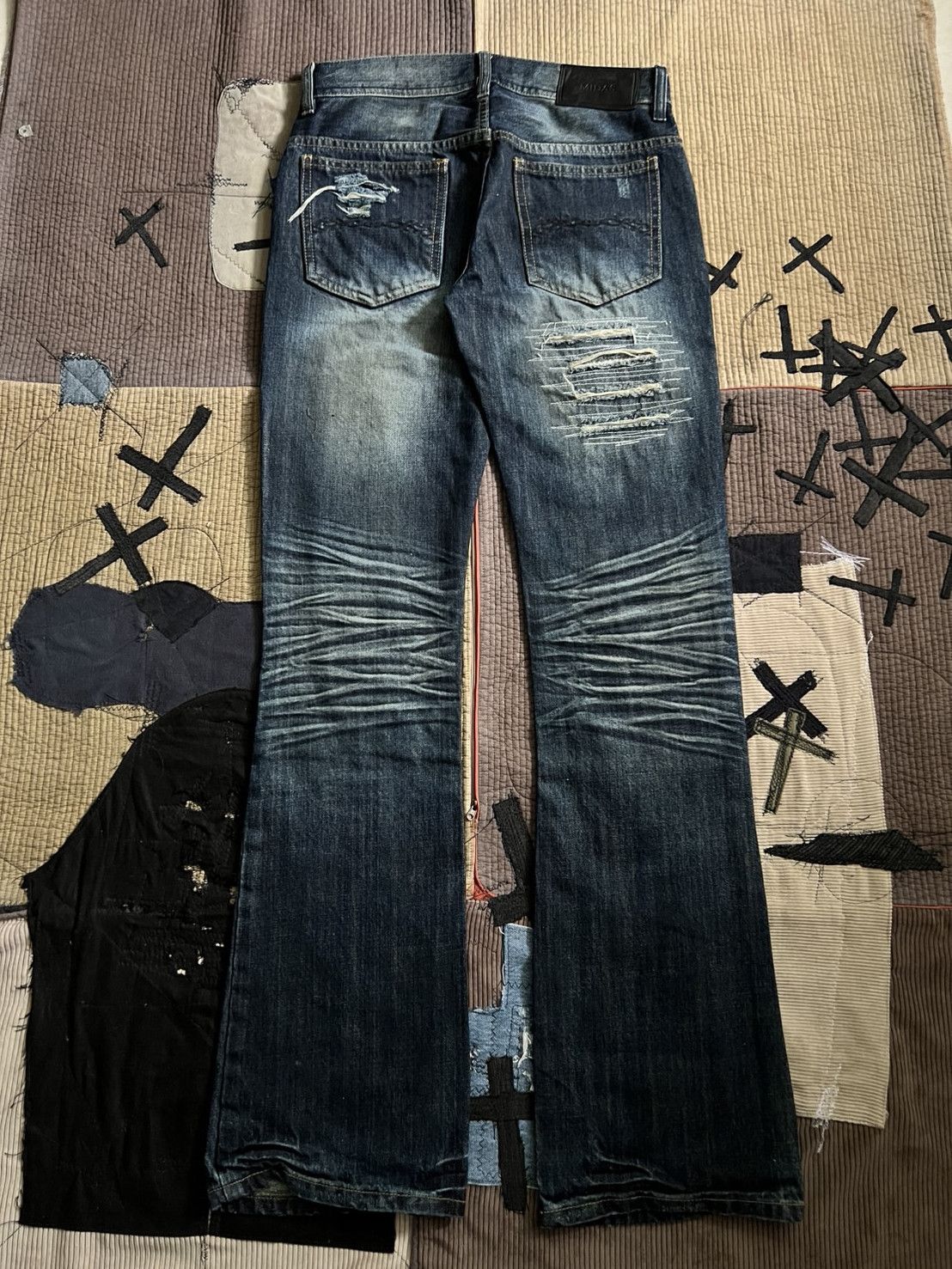 Japanese Brand Archive* Midas Studded Flared Pants Size US 31 - 3 Thumbnail