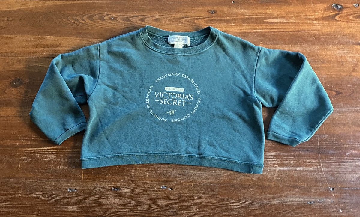 Victoria's Secret × Vintage Vintage 90’s Victoria’s Secret Cropped Crewneck Sweatshirt Size M / US 6-8 / IT 42-44 - 2 Thumbnail