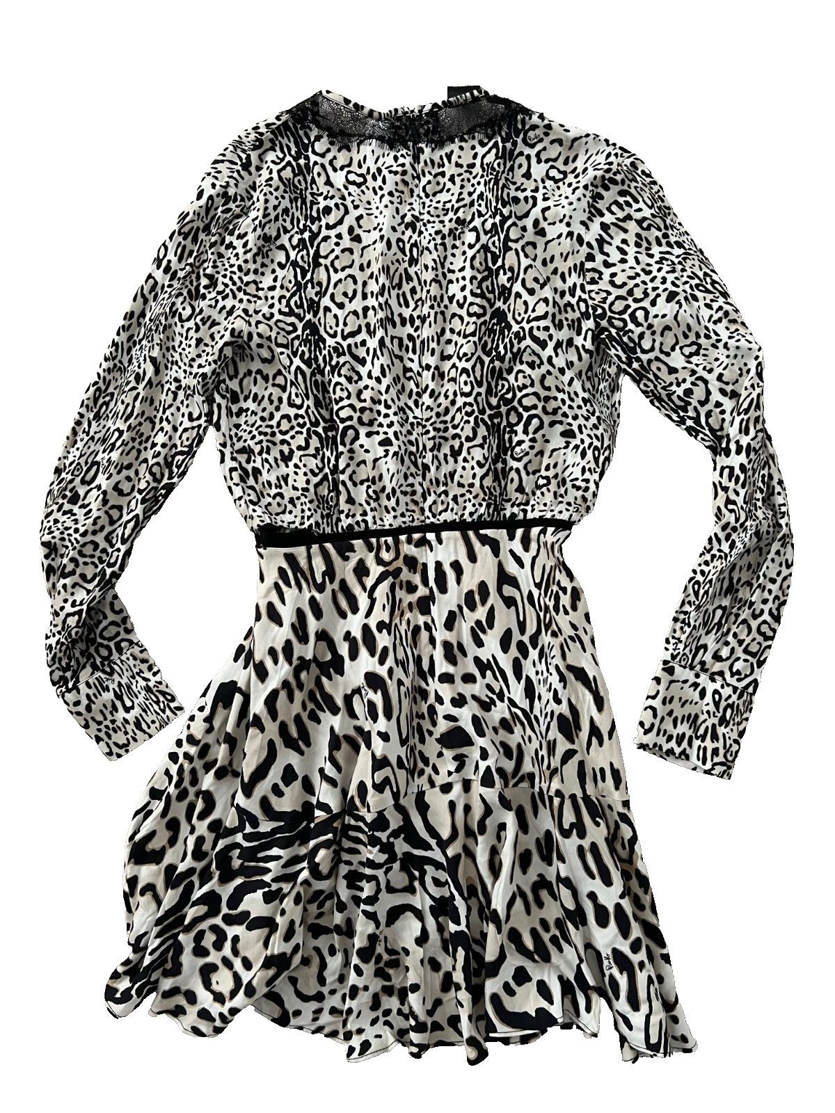Pinko PINKO Animal Print Leopard V-Neck Lace Dress ( US 2 ) Size XS / US 0-2 / IT 36-38 - 7 Thumbnail
