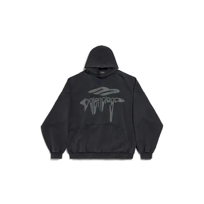 Balenciaga o1w1db11225 3B Liquified Hoodie Large Fit in Black Size US XS / EU 42 / 0 - 1 Thumbnail