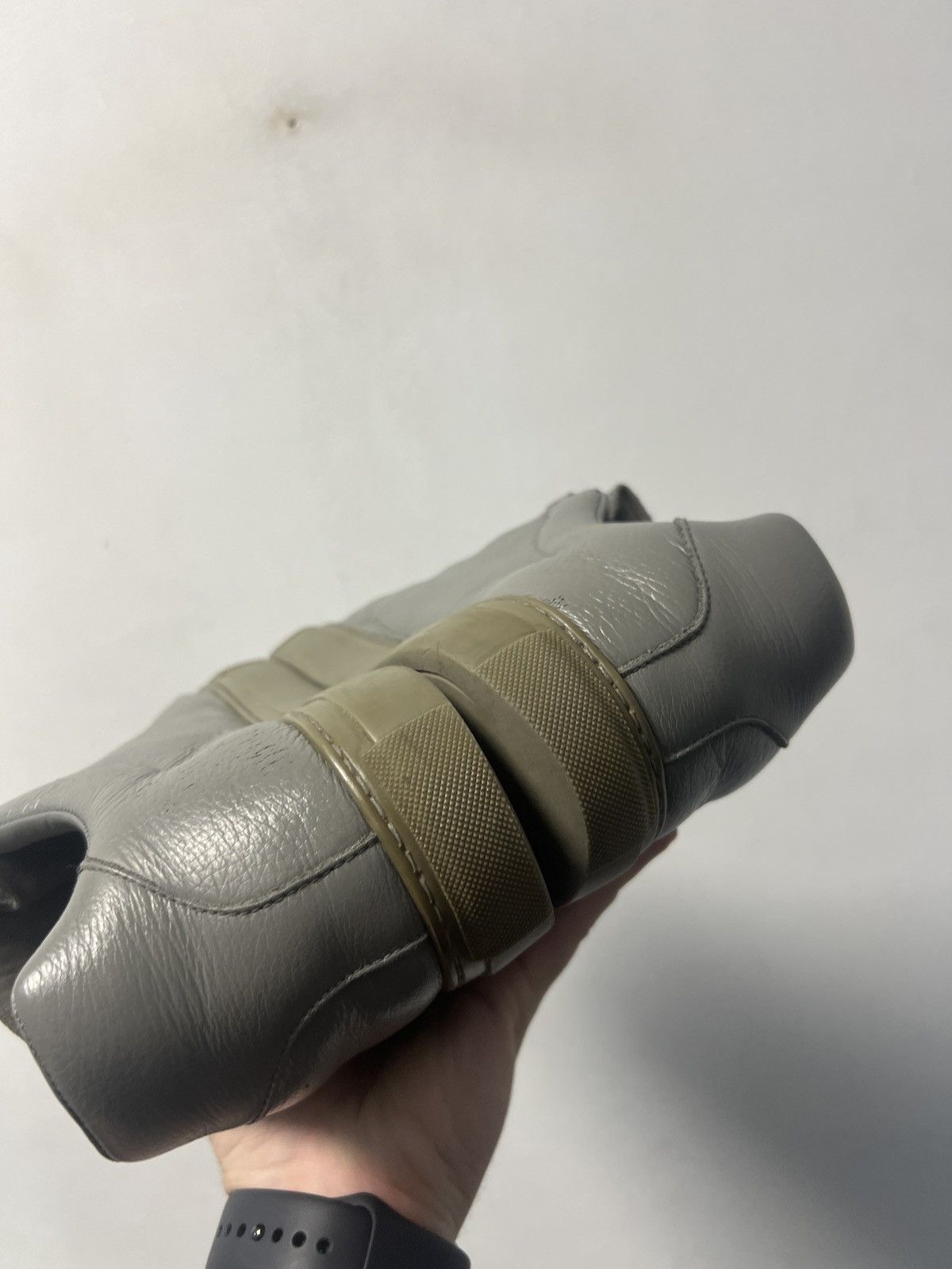 Balenciaga Balenciaga Arena Leather Low Top Sneakers Gray Size 42 Size US 9 / EU 42 - 10 Thumbnail