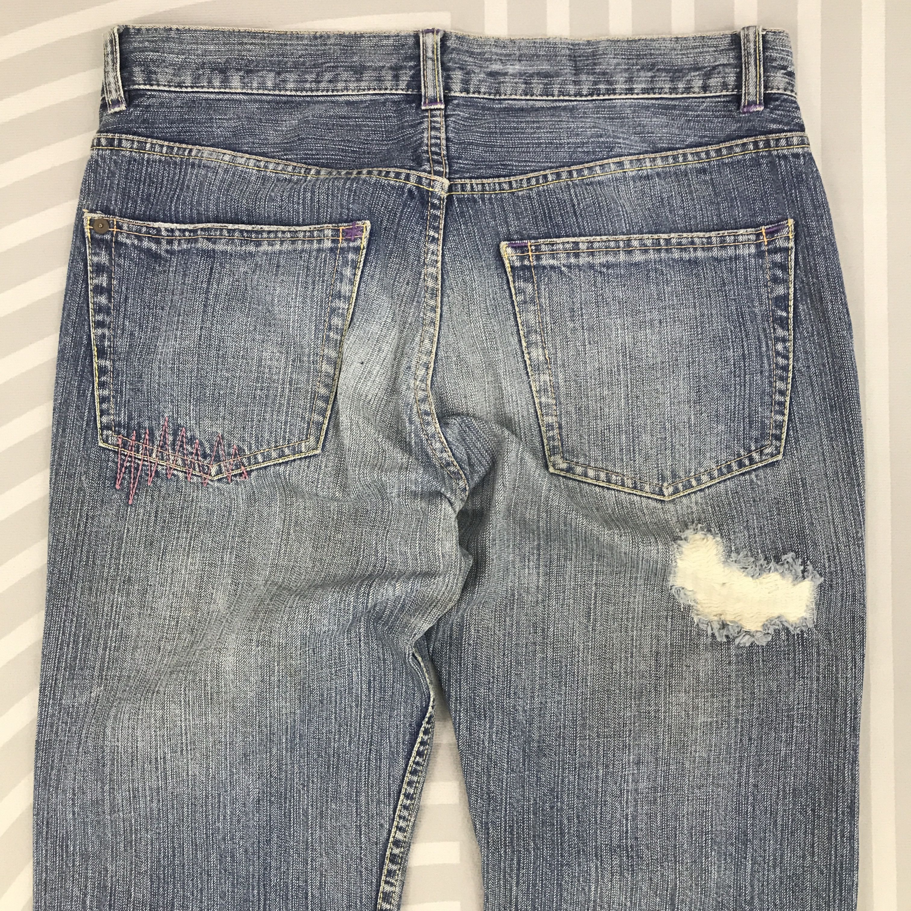 Takeo Kikuchi × Vintage Vintage Takeo Kikuchi Ripped Distressed Denim jeans pants Size US 32 / EU 48 - 5 Thumbnail