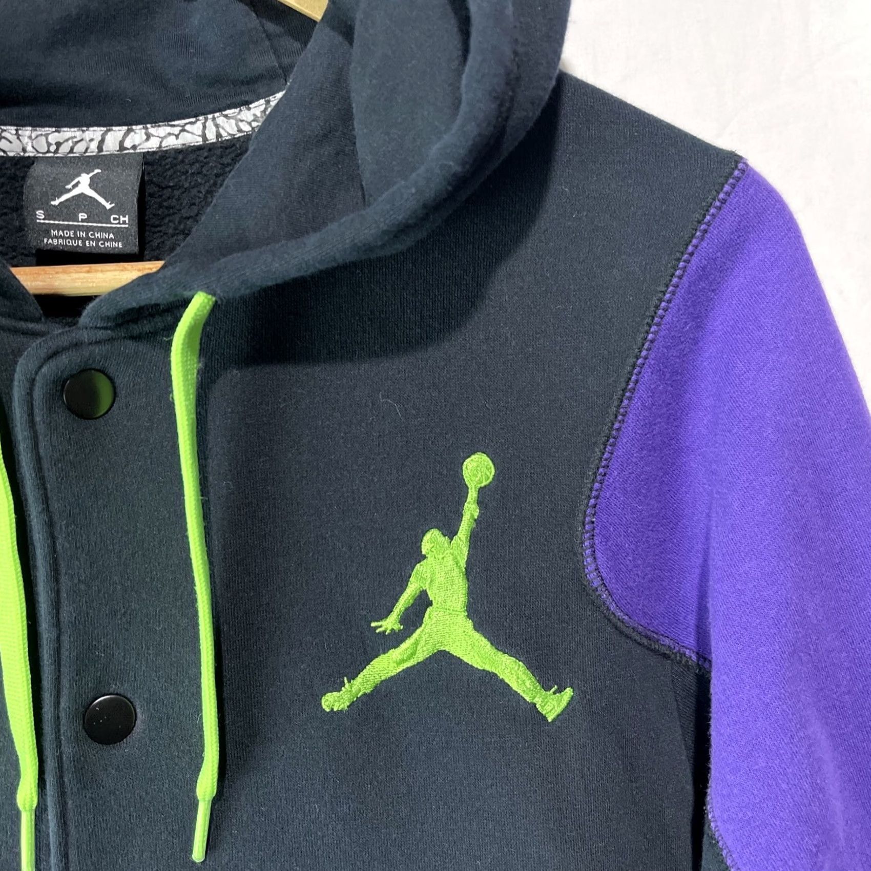 Jordan Brand Air Jordan Jacket Mens Small Black Purple Varsity Hoodie 2.0 Joker Elephant Nike Size US S / EU 44-46 / 1 - 7 Thumbnail