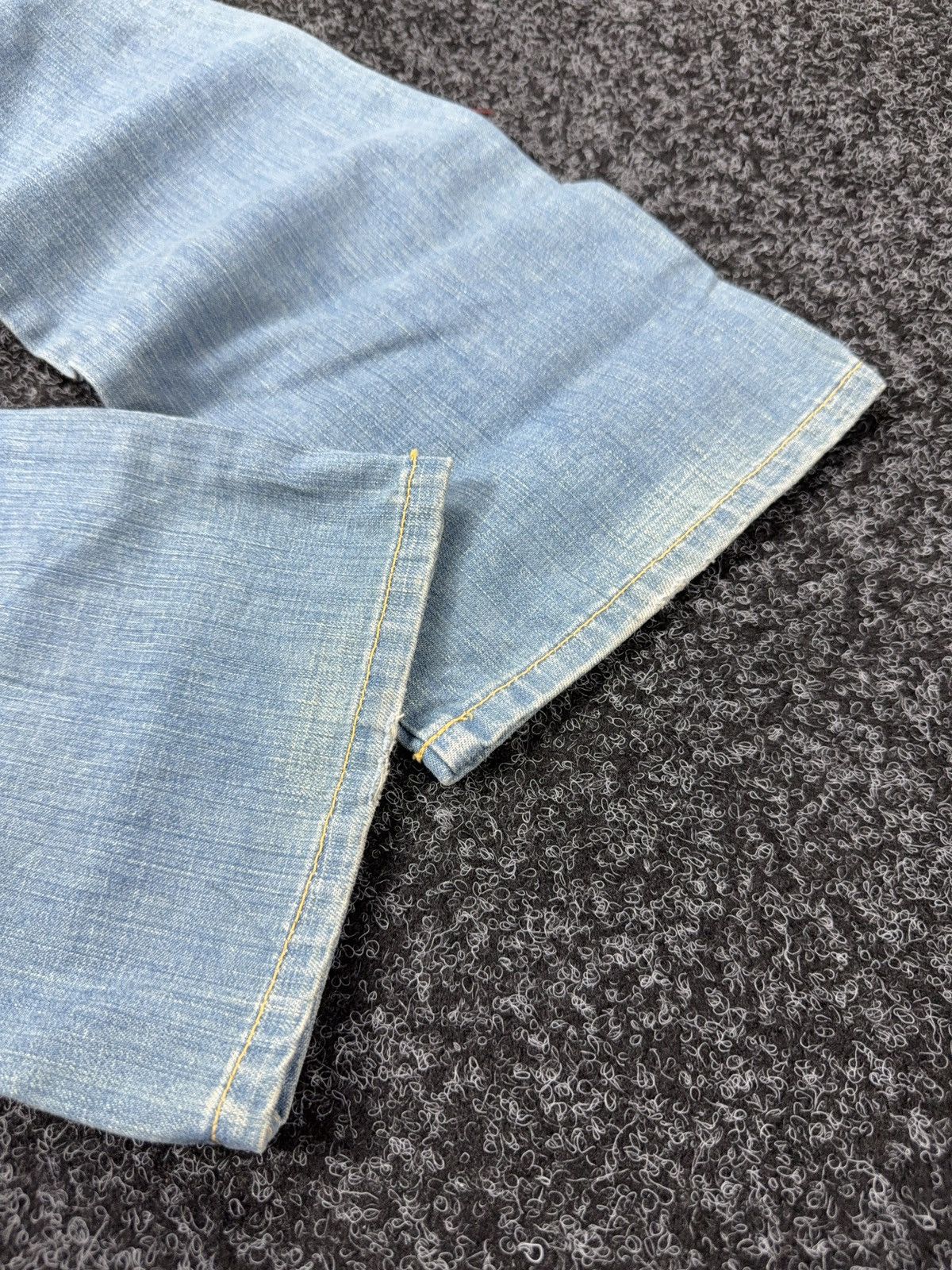 Diesel 90s Retro Diesel P-Hush Y2K Low Rise Flared Denim Jeans Size 27" / US 4 / IT 40 - 15 Thumbnail