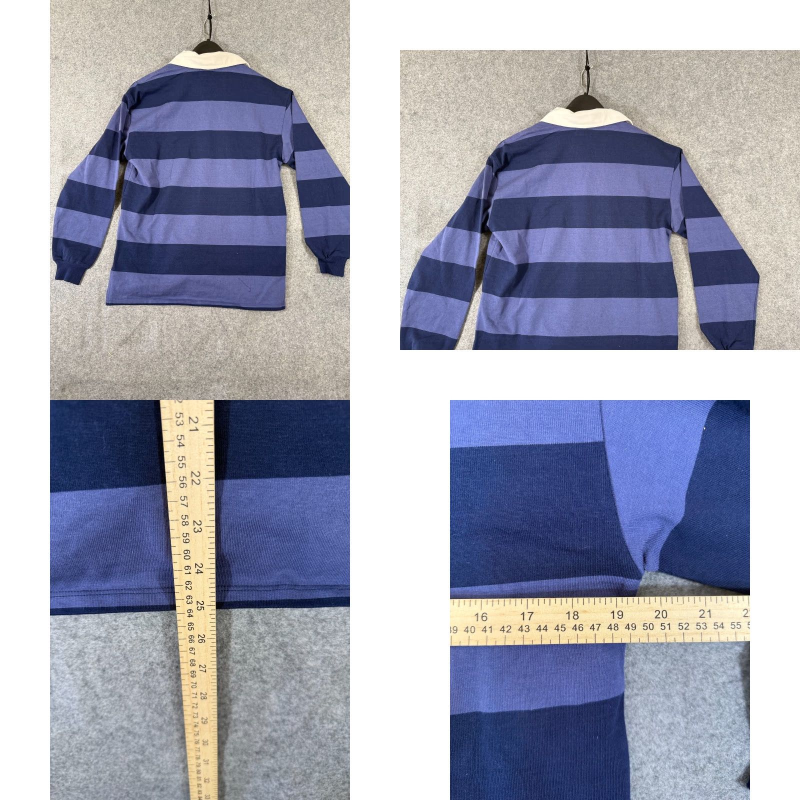 Lands' End Lands' End Rugby Polo Shirt Womens XS Blue Colourblock Long Sleeve Classic Size XS / US 0-2 / IT 36-38 - 8 Thumbnail