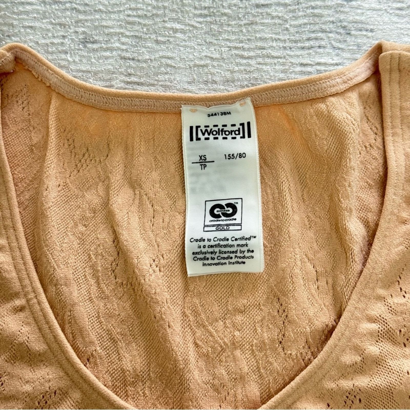 Wolford NWOT! Wolford Ninat Nude Short Sleeve Lace Top, Size XS Size XS / US 0-2 / IT 36-38 - 8 Thumbnail