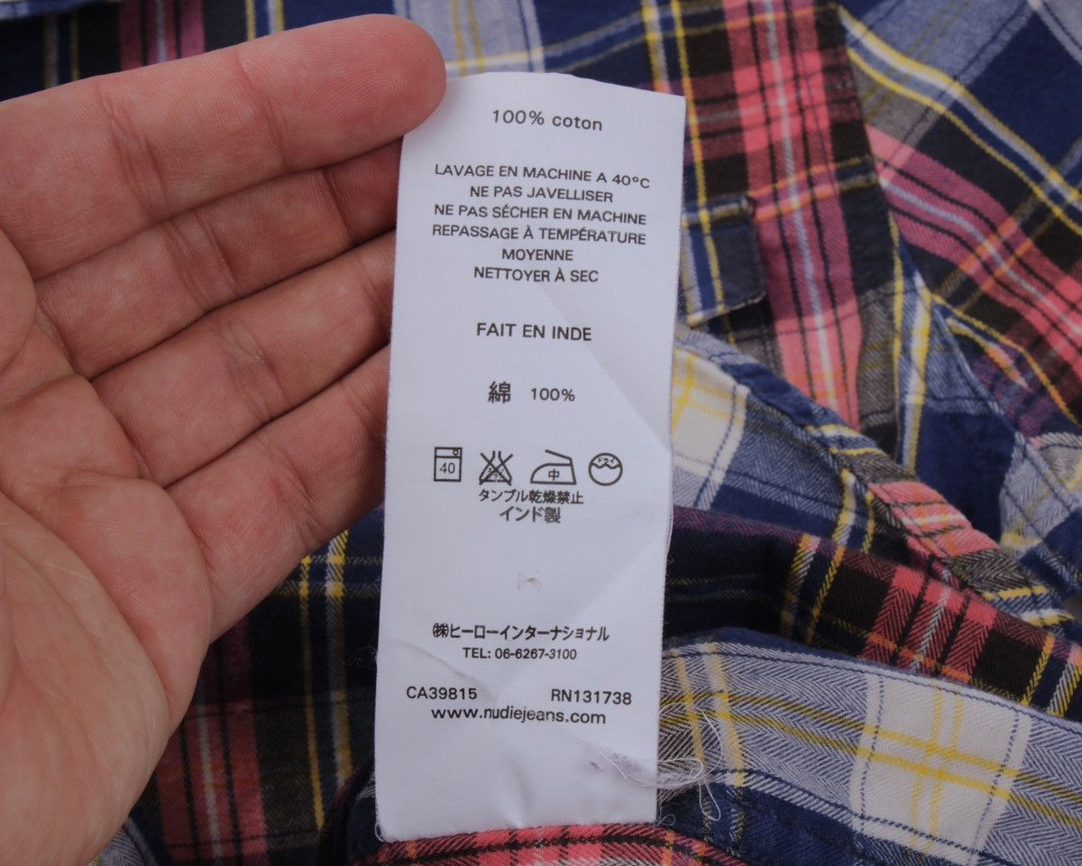 Nudie Jeans NUDIE Gunnar Organic Cotton Herringbone Check Button Shirt Size US S / EU 44-46 / 1 - 11 Thumbnail