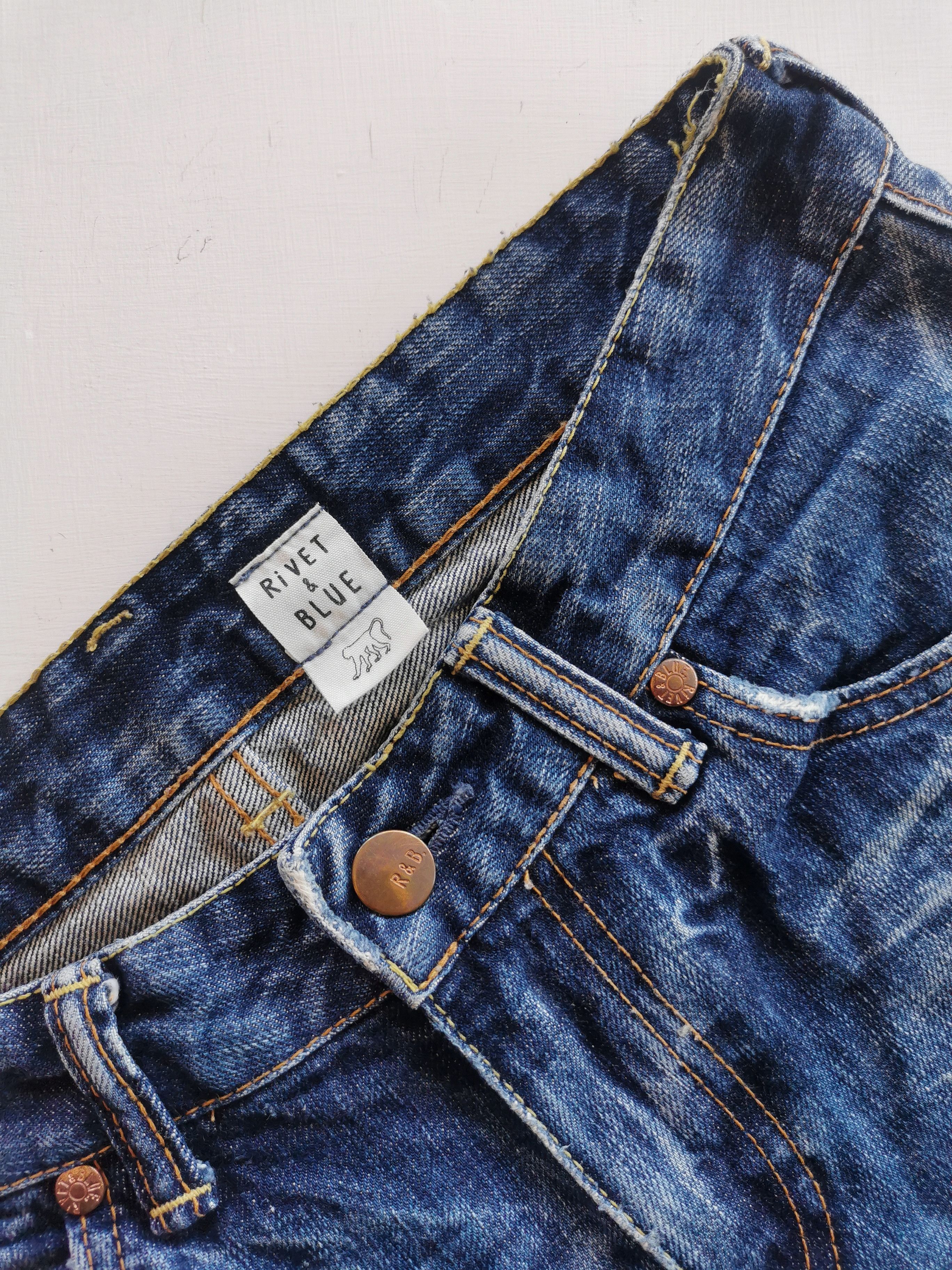 Japanese Brand Japanese Brand Rivet Blue Flare Whiskering Distressed Jeans Size US 28 / EU 44 - 8 Thumbnail
